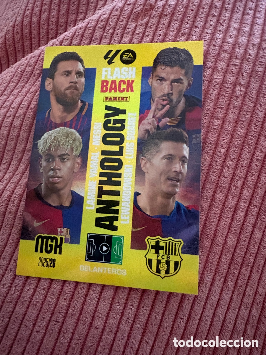 Figurine di Calcio: N&deg;438 LAMINE YAMAL MESSI FLASHBACK ANTHOLOGY BARCELONA MGK 25-26 PANINI MEGACRACKS 2025 2026. NUEVO