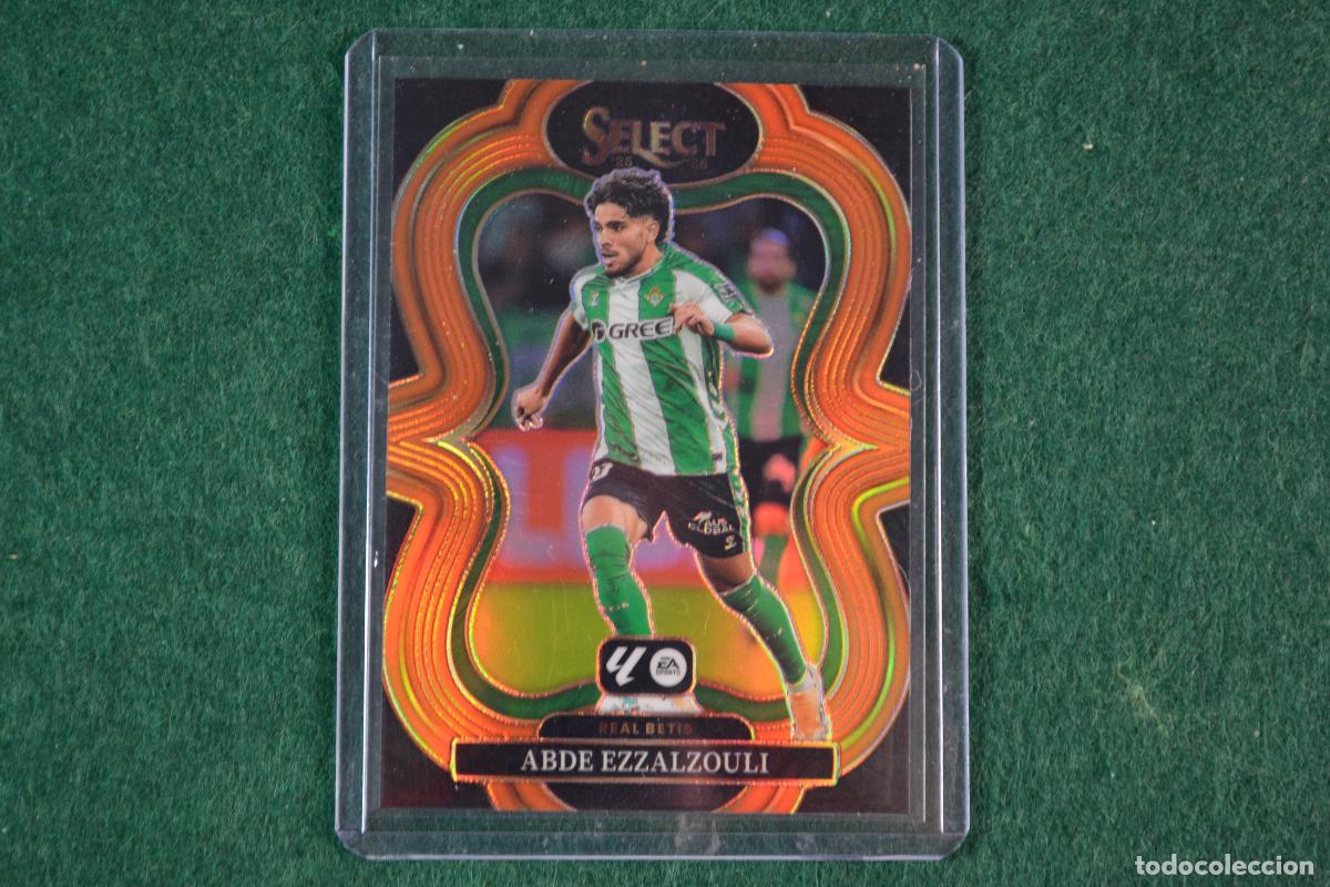 Cromos de f&uacute;tbol: PANINI SELECT LA LIGA 2025-26 - 143 ABDE AZZALZOULI (REAL BETIS) PARALELA ORANGE NUMERADA 58/75