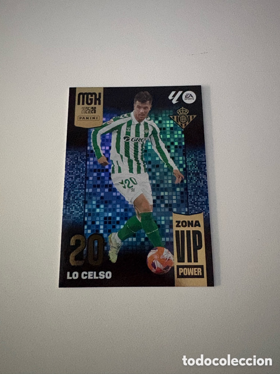 Cromos de f&uacute;tbol: P401 P 401 Lo Celso - Real Betis - ZONA VIP POWER - PANINI Megacracks MGK 2025 2026 25 26