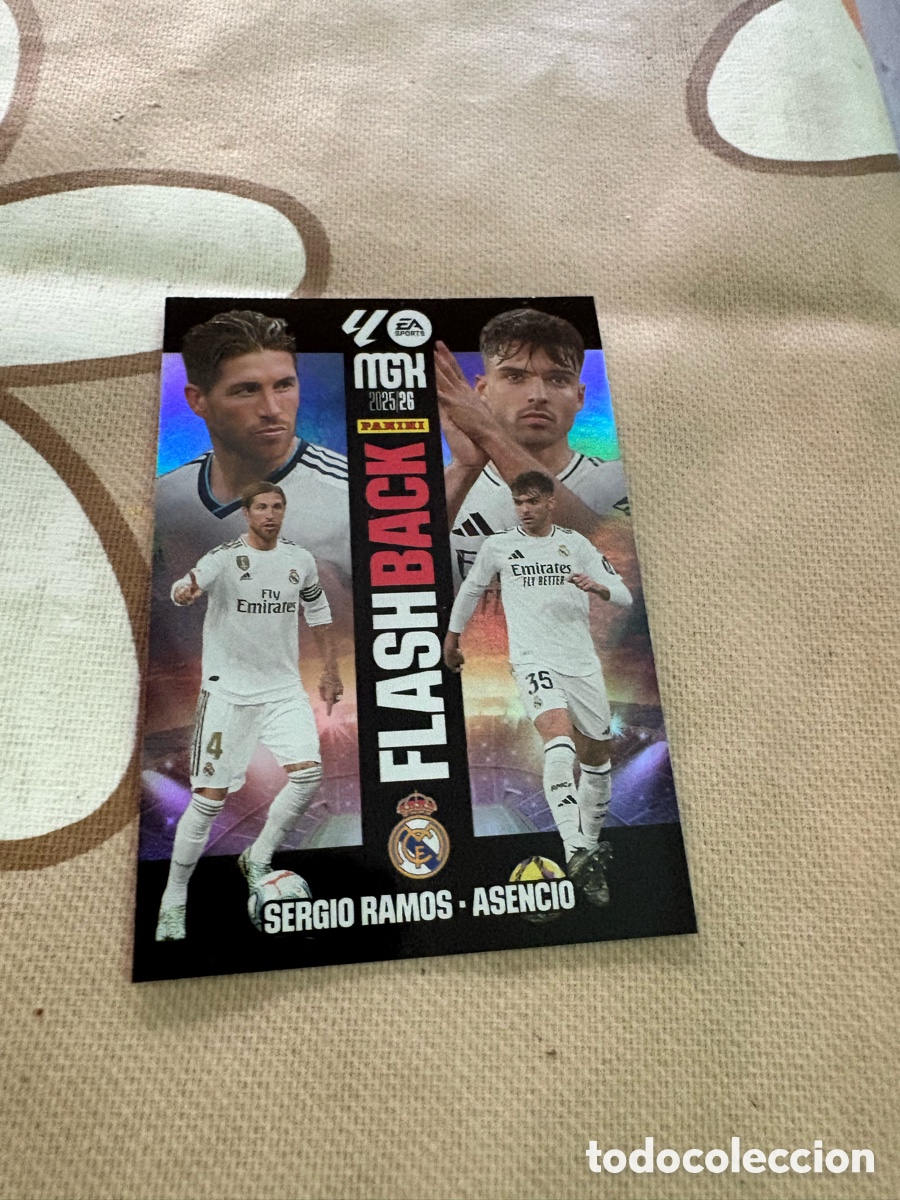 Cromos de f&uacute;tbol: MGK 2025/26. #431 SERGIO RAMOS - ASENCIO &rdquo;FLASHBACK&rdquo;. R.MADRID