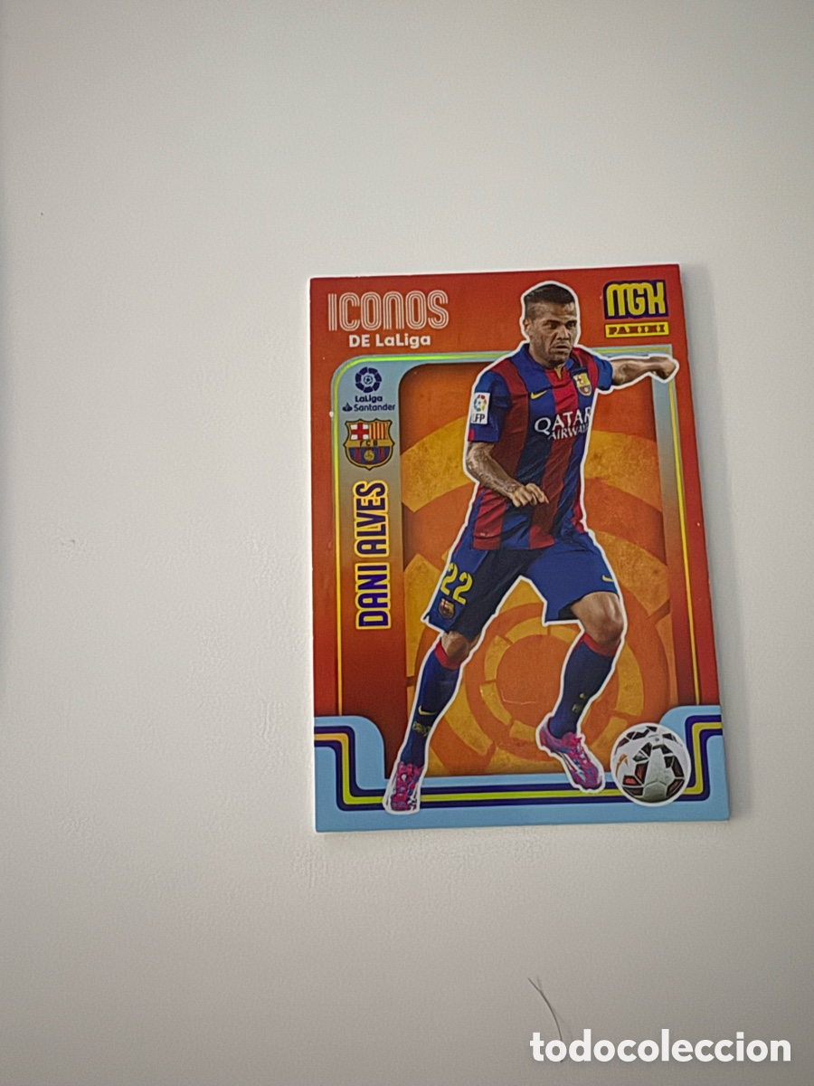 Cromos de f&uacute;tbol: 414 Dani Alves, FC Barcelona, Iconos de la liga, Panini Megacracks 2021 2022 21 22