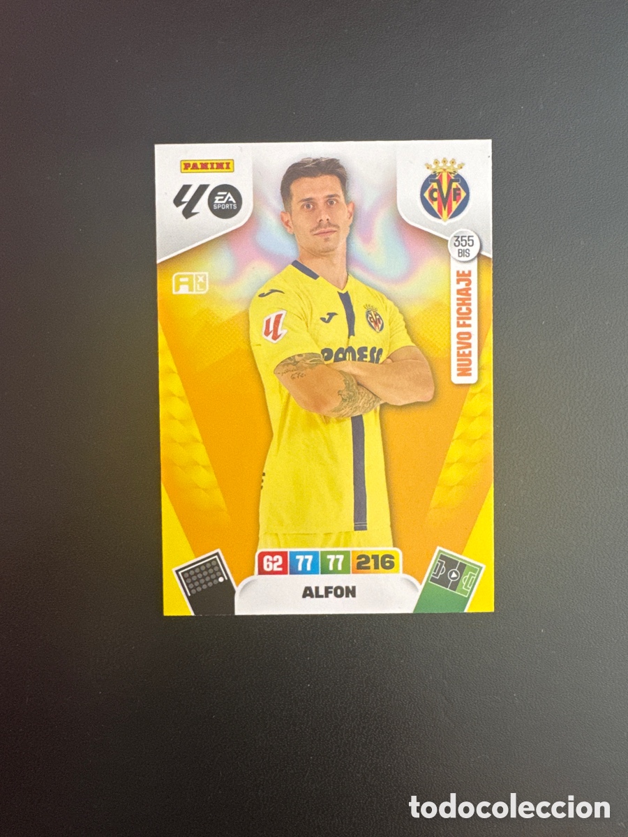 Cromos de f&uacute;tbol: ALFON VILLARREAL N&Uacute;MERO 355 BIS ADRENALYN 2025 2026