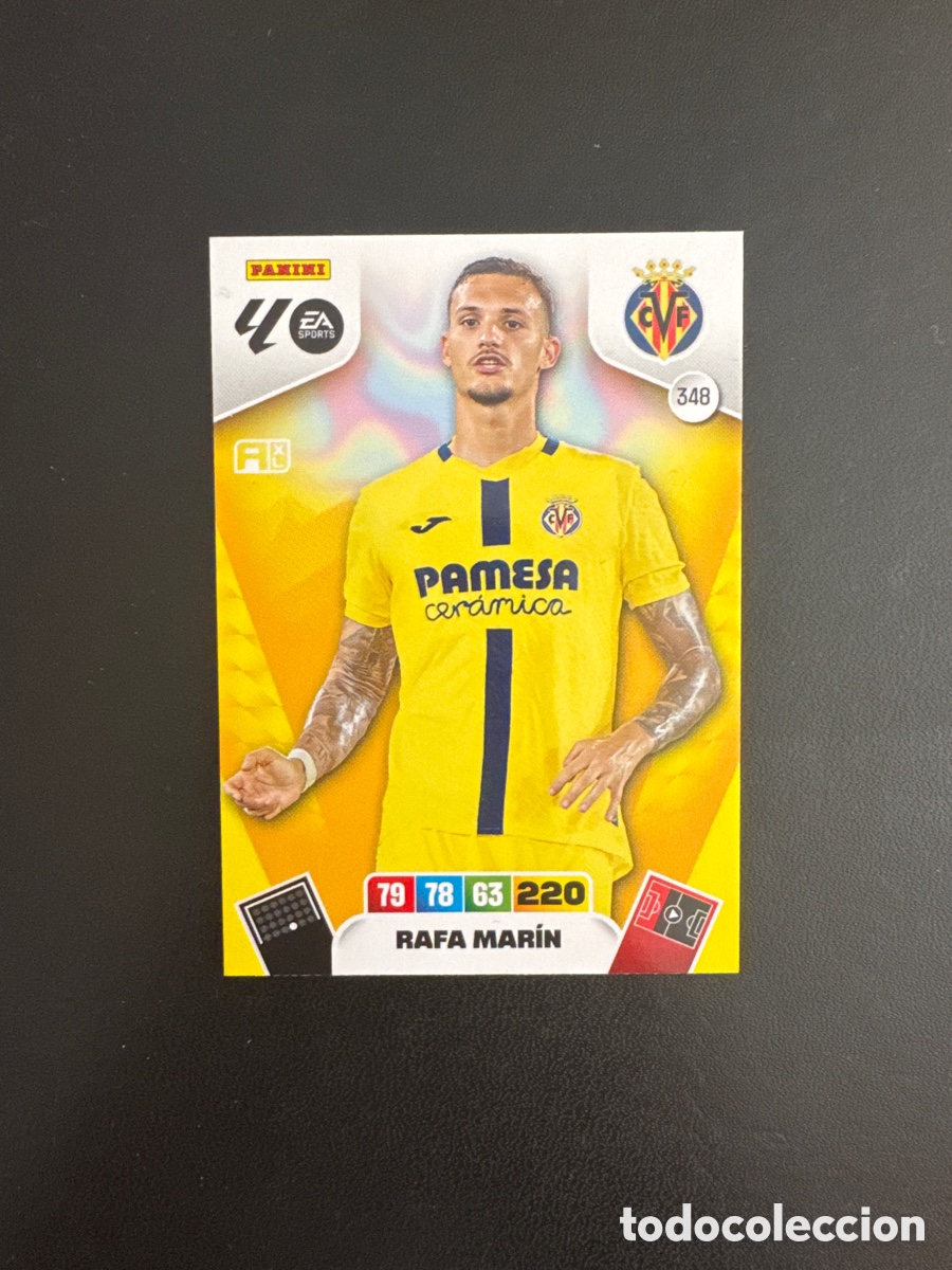 Cromos de f&uacute;tbol: RAFA MAR&Iacute;N VILLARREAL N&Uacute;MERO 348 ADRENALYN 2025 2026