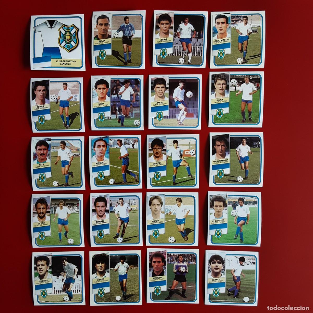 Cromos de f&uacute;tbol: LOTE 20 CROMOS DIFERENTES TENERIFE LIGA TEMPORADA 1989 1990 89 90 EDICIONES ESTE NUNCA PEGADO