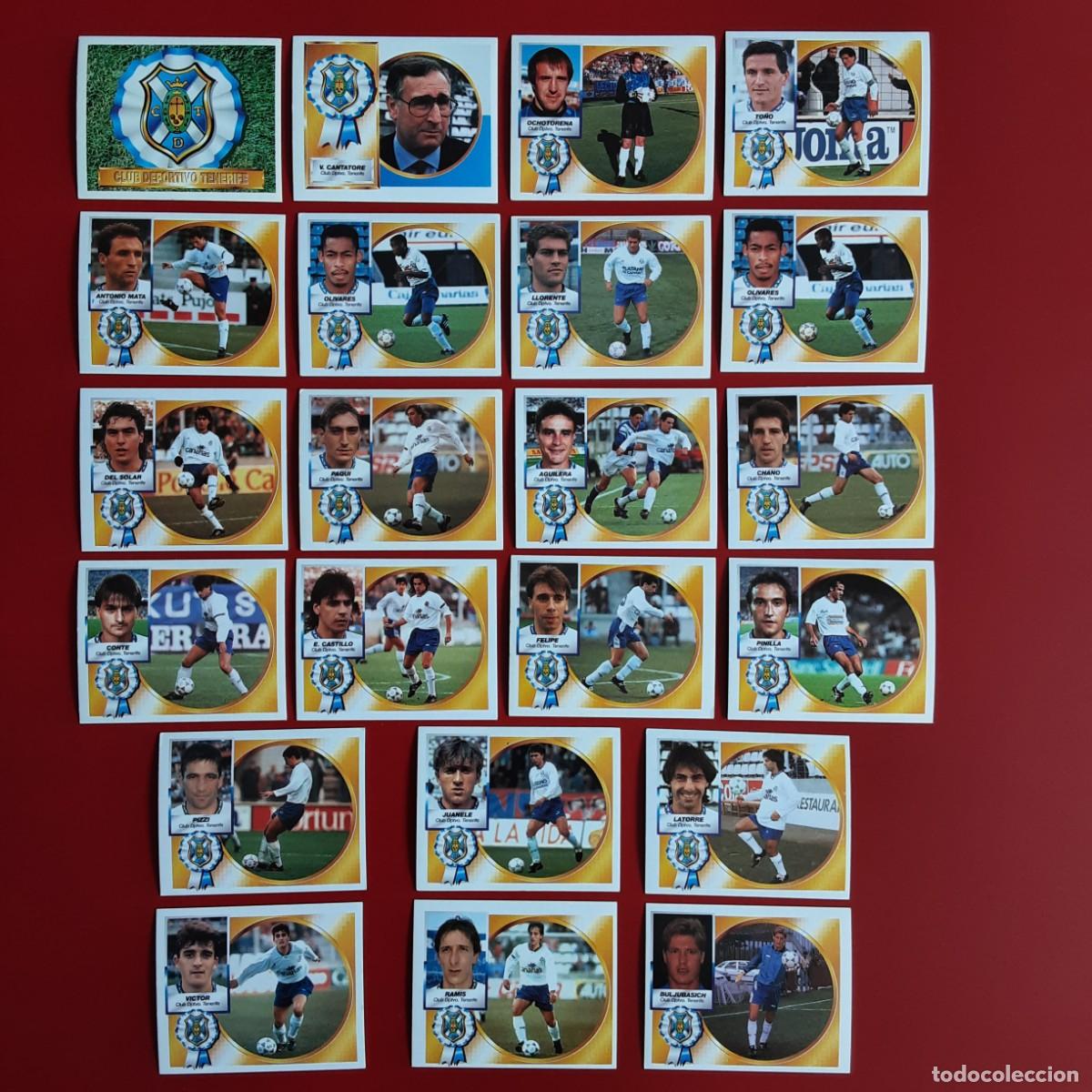 Cromos de f&uacute;tbol: LOTE 21 CROMOS DIFERENTES TENERIFE LIGA TEMPORADA 1994 1995 94 95 EDICIONES ESTE NUNCA PEGADO