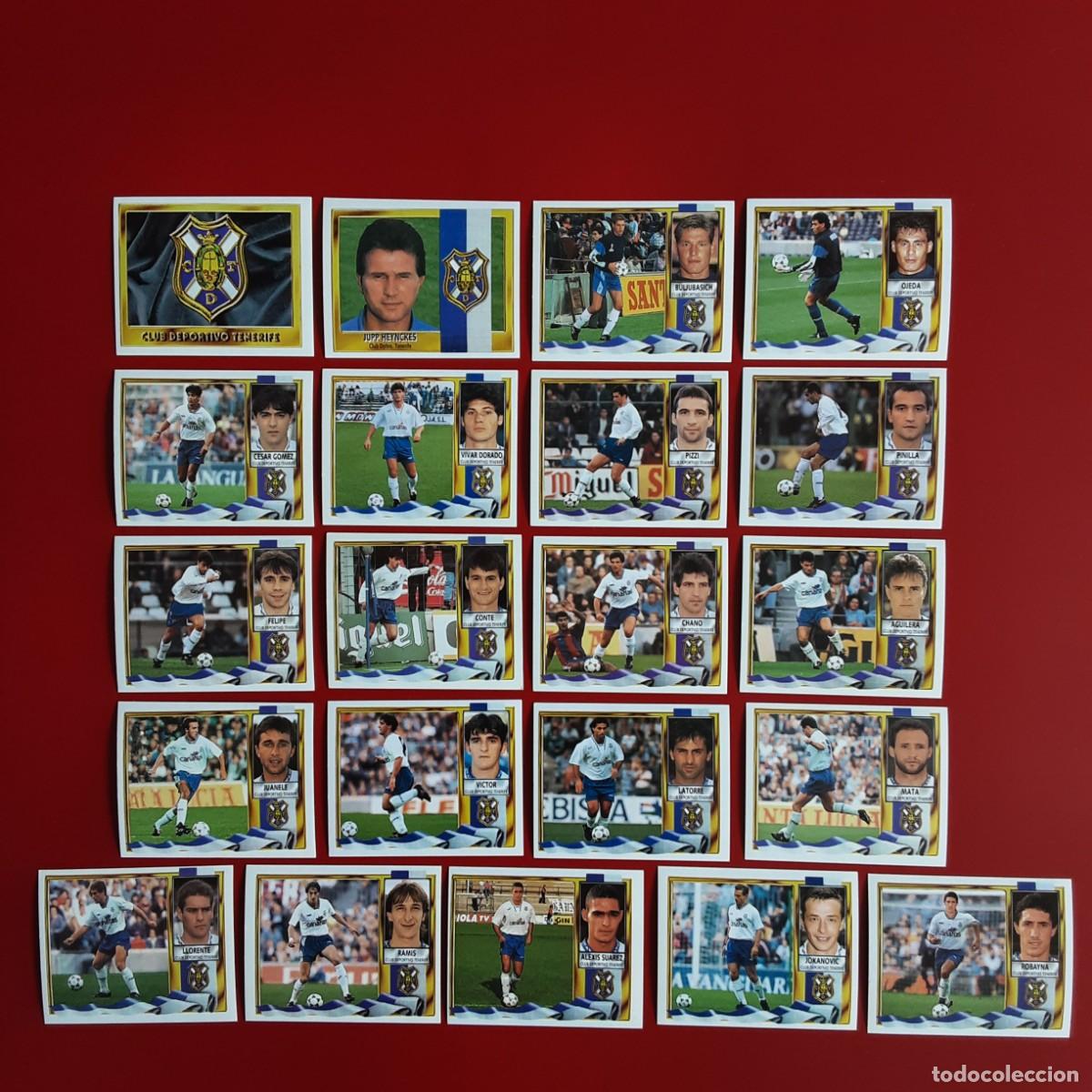 Cromos de f&uacute;tbol: EQUIPO CASI COMPLETO TENERIFE LIGA TEMPORADA 1995 1996 95 96 EDICIONES ESTE NUNCA PEGADO