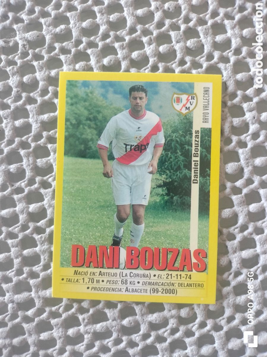 Cromos de f&uacute;tbol: Cromo 356a 356 a Dani Bouzas Rayo Vallecano Panini liga temporada 99 00 1999 2000