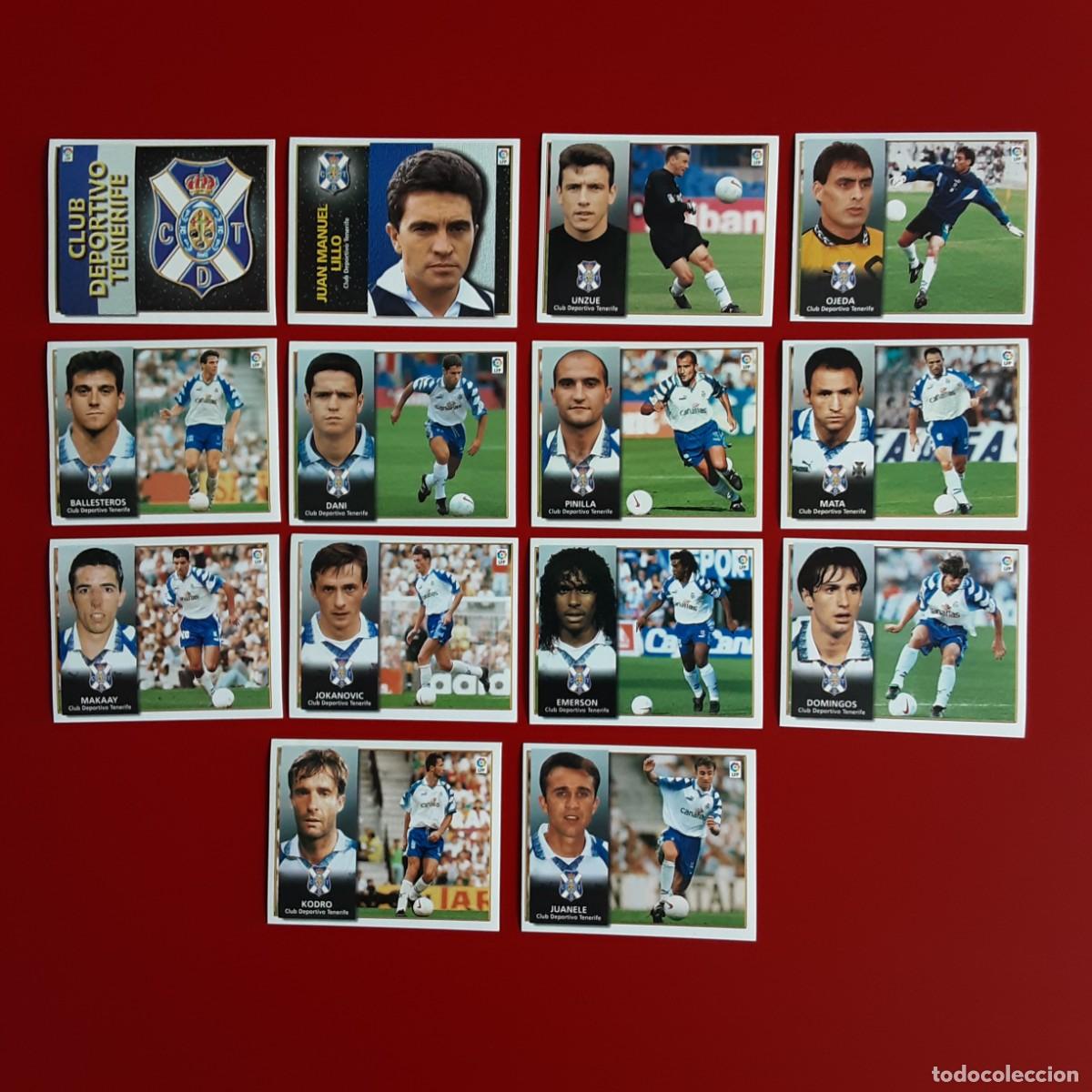 Cromos de f&uacute;tbol: EQUIPO COMPLETO BASICO TENERIFE LIGA TEMPORADA 1998 1999 98 99 EDICIONES ESTE NUNCA PEGADO