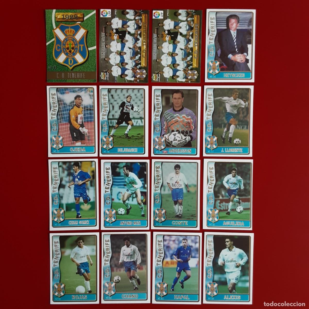 Cromos de f&uacute;tbol: EQUIPO COMPLETO TENERIFE LIGA TEMPORADA 1996 1997 96 97 MUNDICROMO SPORT MC