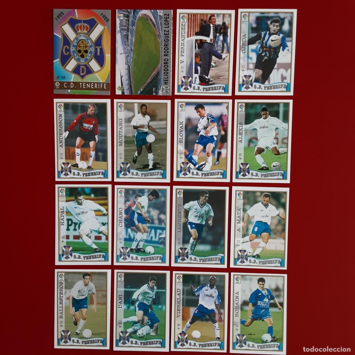 Cromos de f&uacute;tbol: EQUIPO COMPLETO TENERIFE LIGA TEMPORADA 1997 1998 97 98 MUNDICROMO SPORT MC