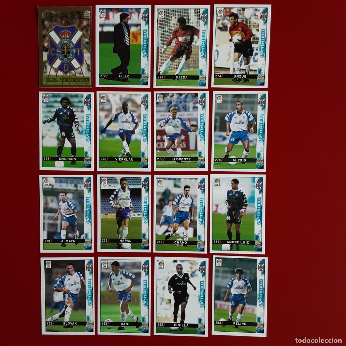 Cromos de f&uacute;tbol: EQUIPO COMPLETO TENERIFE LIGA TEMPORADA 1998 1999 98 99 MUNDICROMO SPORT MC