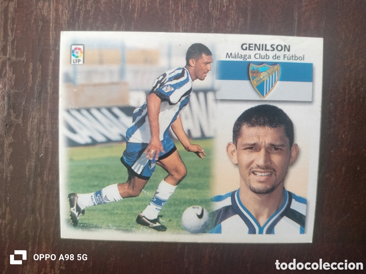 Cromos de f&uacute;tbol: Cromo coloca Genilson M&aacute;laga Ediciones Este liga temporada 99 00 1999 2000