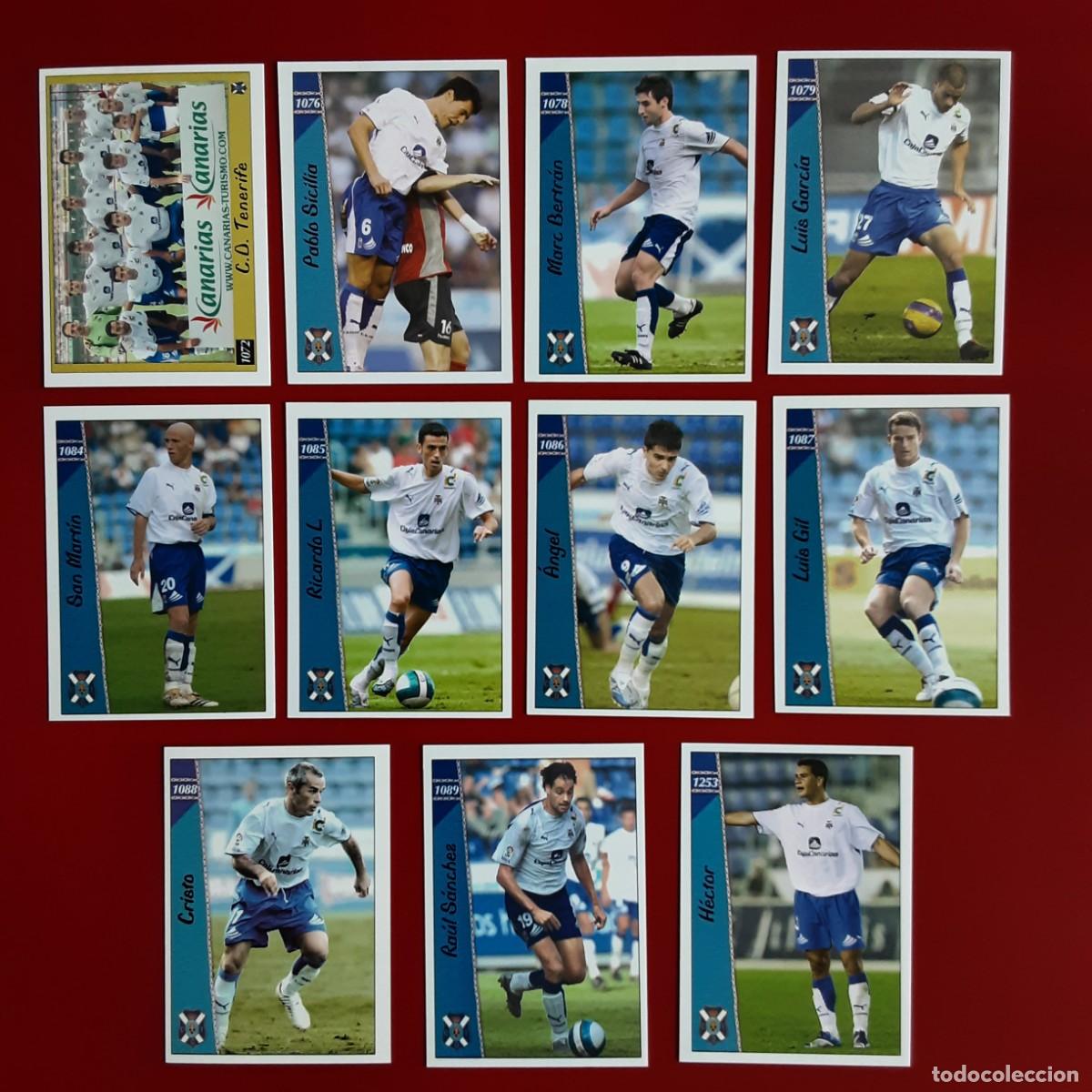 Cromos de f&uacute;tbol: LOTE 11 CROMOS DIFERENTES TENERIFE LIGA TEMPORADA 2006 2007 06 07 MUNDICROMO SPORT MC
