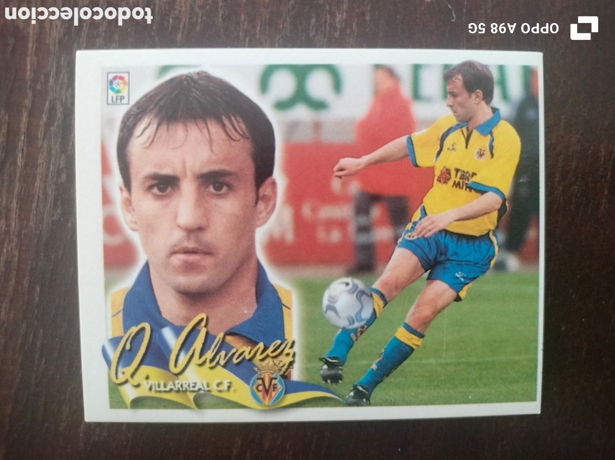 Cromos de f&uacute;tbol: Cromo coloca Quique &Aacute;lvarez Villarreal Ediciones Este liga temporada 2000 2001 00 01