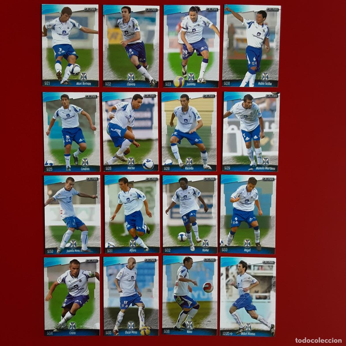 Cromos de f&uacute;tbol: LOTE 16 CROMOS DIFERENTES TENERIFE LIGA TEMPORADA 2008 2009 08 09 MUNDICROMO SPORT MC