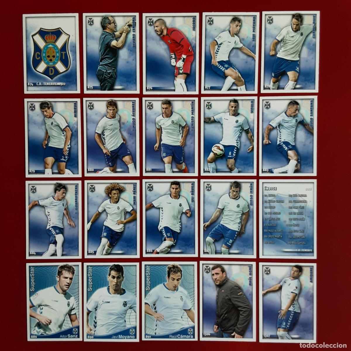 Cromos de f&uacute;tbol: EQUIPO CASI COMPLETO TENERIFE LIGA TEMPORADA 2014 2015 14 15 MUNDICROMO SPORT MC