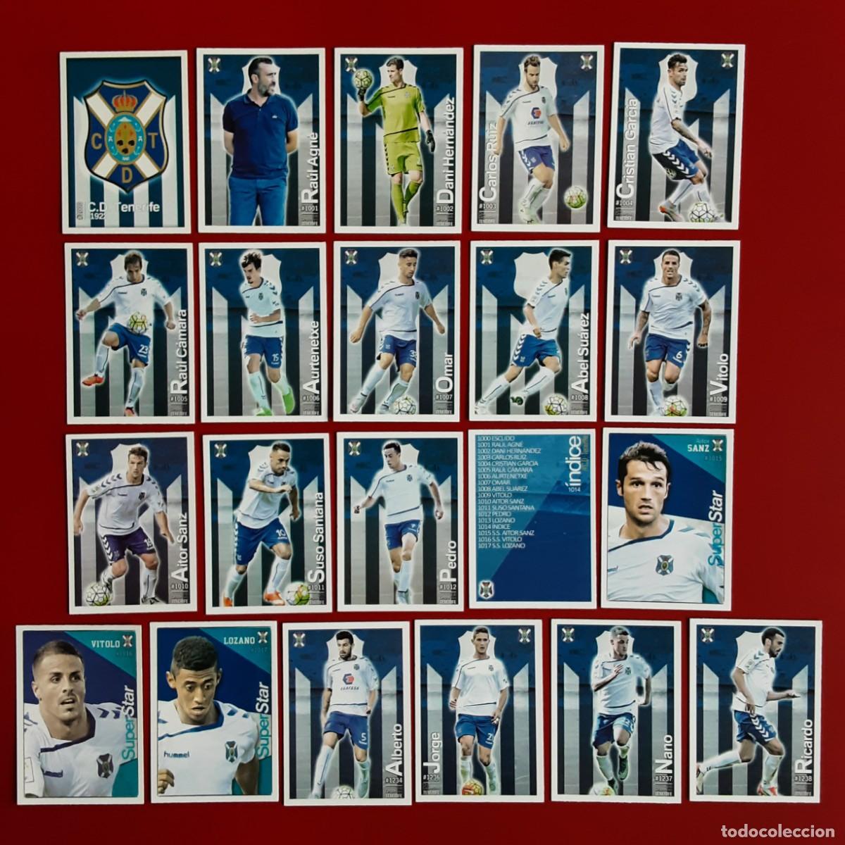 Cromos de f&uacute;tbol: EQUIPO CASI COMPLETO TENERIFE LIGA TEMPORADA 2015 2016 15 16 MUNDICROMO SPORT MC