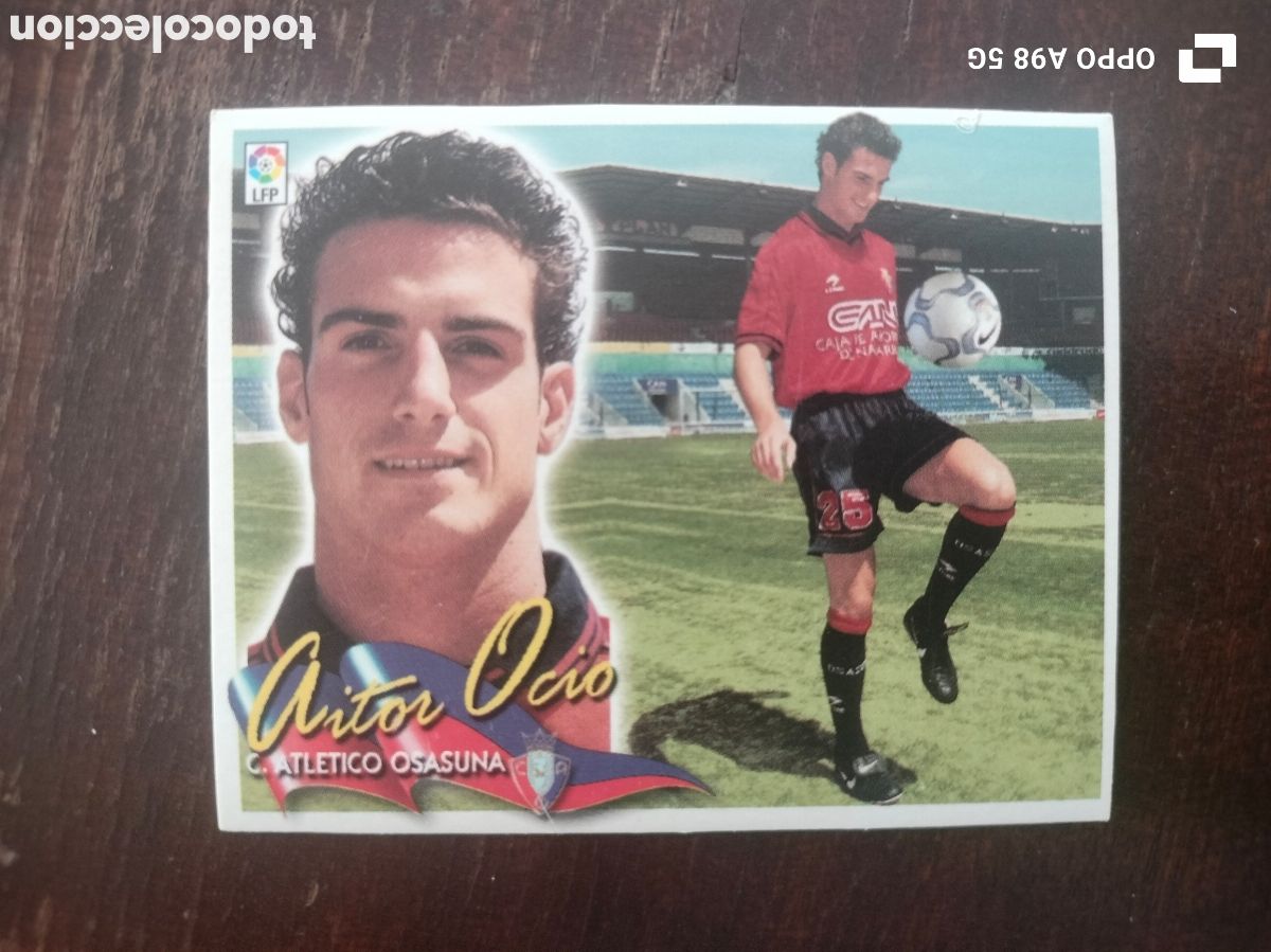 Cromos de f&uacute;tbol: Cromo coloca Aitor Ocio Osasuna ediciones Este liga temporada 2000 2001 00 01
