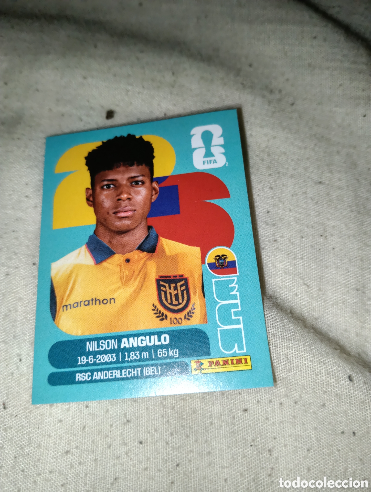 Cromos de f&uacute;tbol: ECU 17 Nilson Angulo, Ecuador, Panini FIFA World Cup Mundial 2026 Sticker