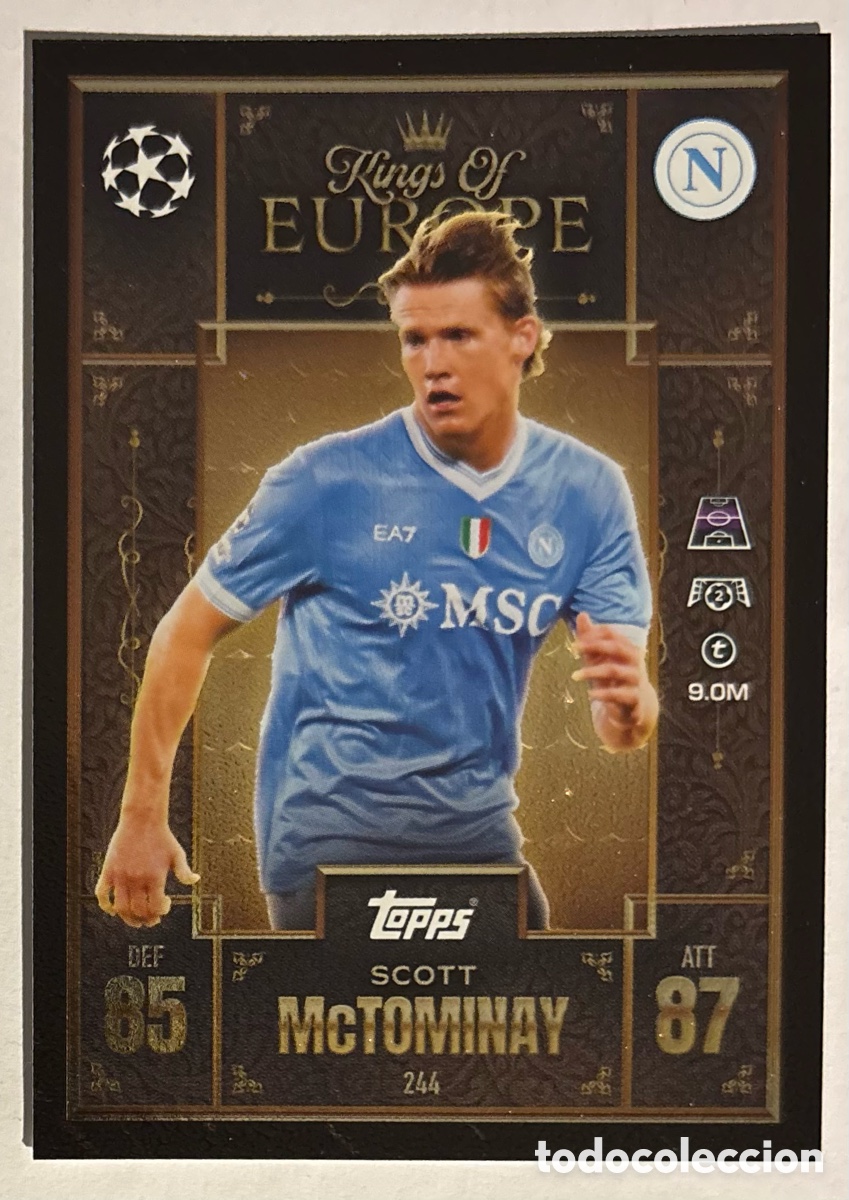 Cromos de f&uacute;tbol: SCOTT McTOMINAY (SSC NAPOLI). CARTA KINGS OF EUROPE TOPPS MATCH ATTAX 2025/26.