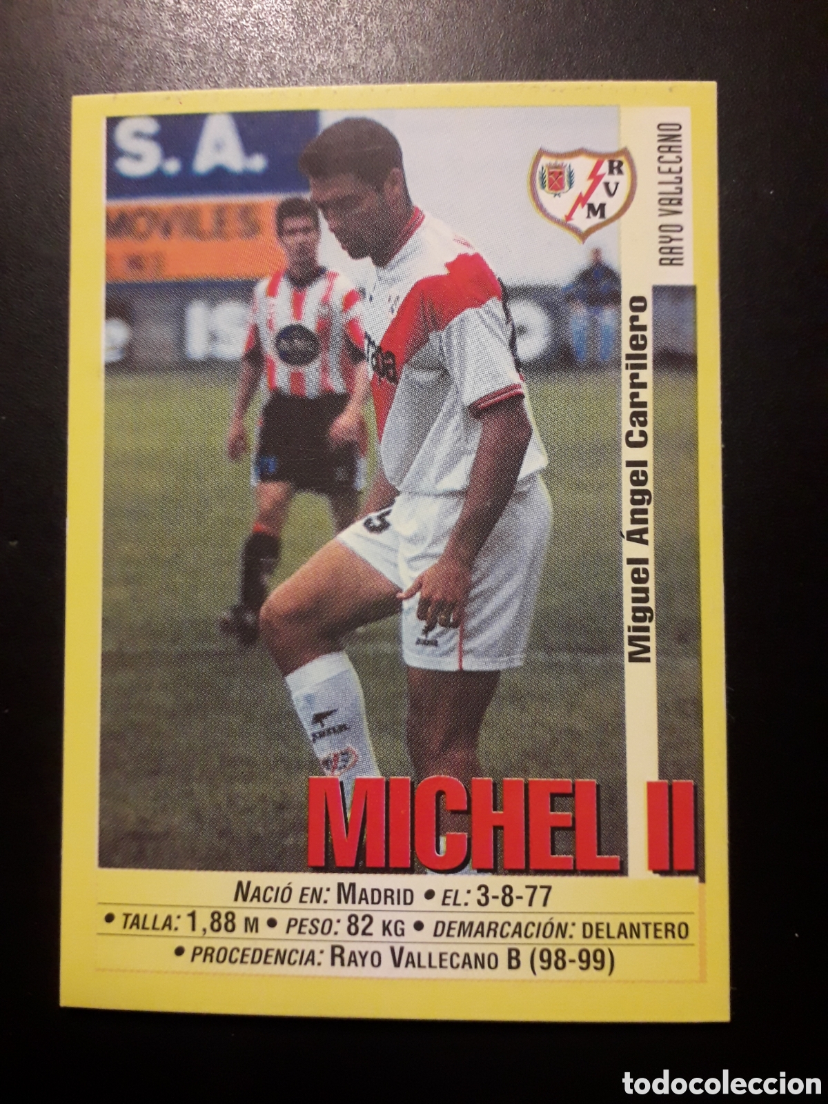 Cromos de f&uacute;tbol: MICHEL II RAYO VALLECANO N&deg; 357 PANINI 99 00 1999 2000. SIN PEGAR. FOTOS. PEDIDO M&Iacute;NIMO 3&euro;