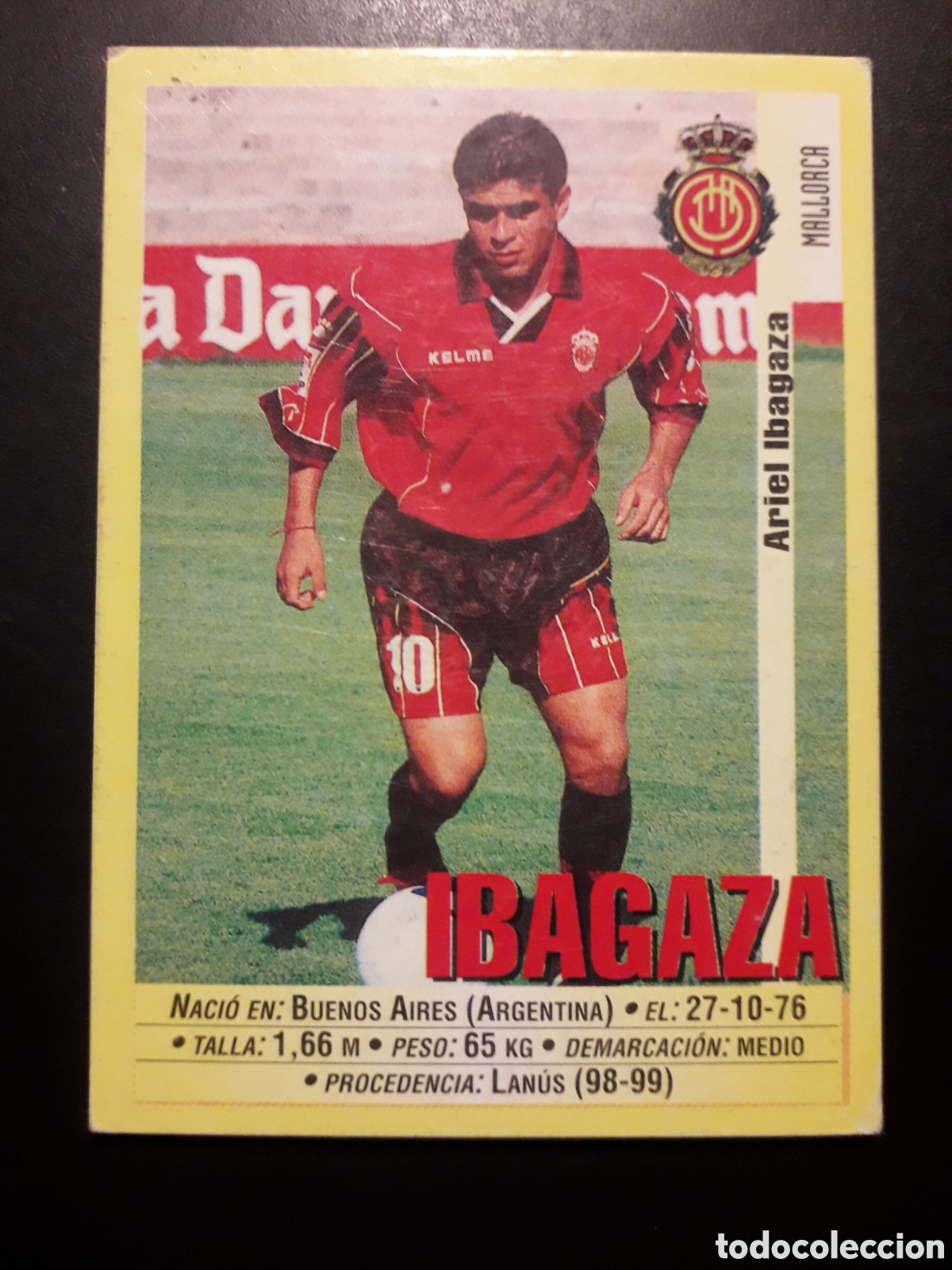 Cromos de f&uacute;tbol: IBAGAZA MALLORCA N&deg; 51 PANINI 99 00 1999 2000. SIN PEGAR. FOTOS. PEDIDO M&Iacute;NIMO 3&euro;