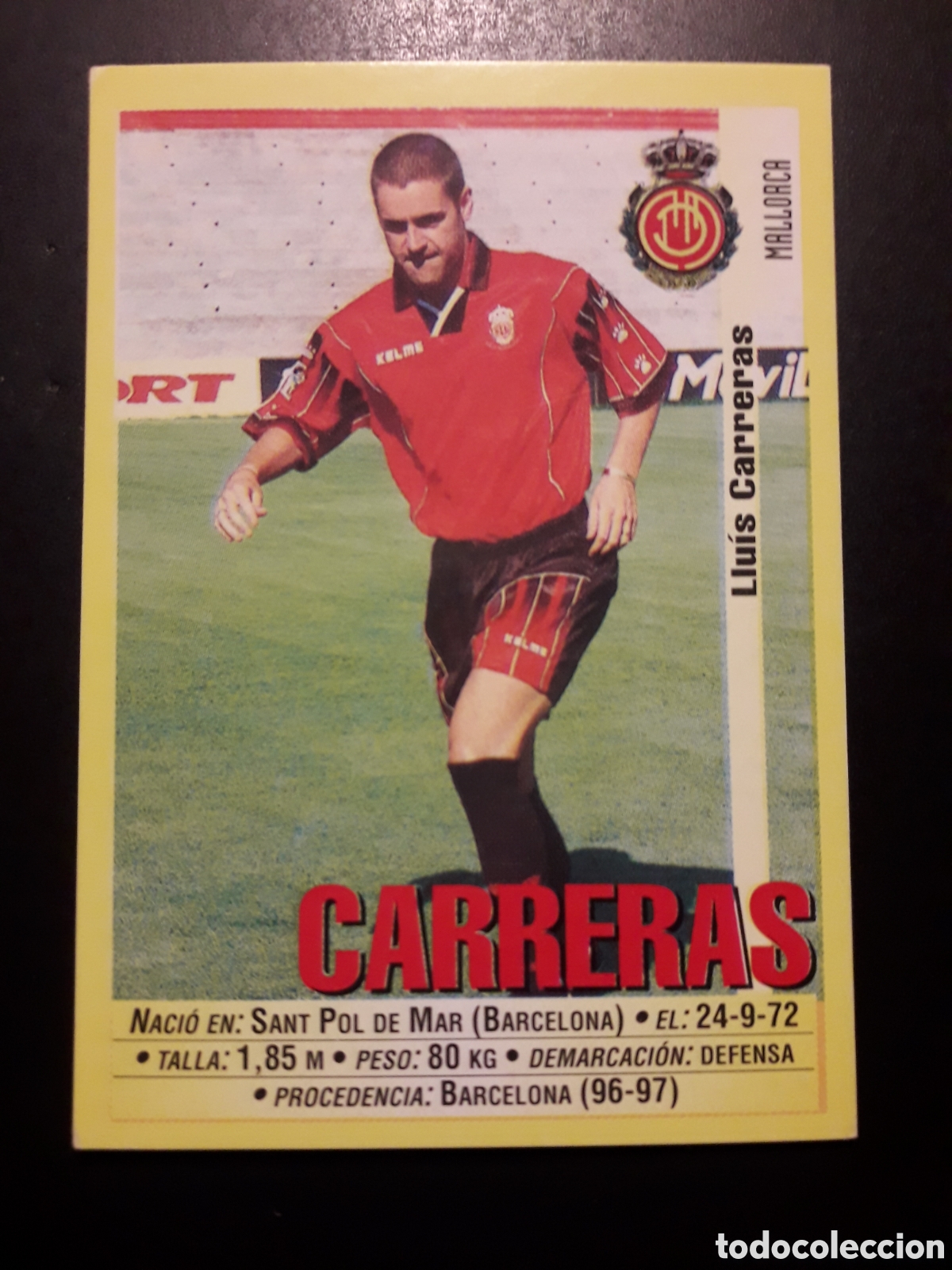 Cromos de f&uacute;tbol: CARRERAS MALLORCA N&deg; 45 PANINI 99 00 1999 2000. SIN PEGAR. FOTOS. PEDIDO M&Iacute;NIMO 3&euro;
