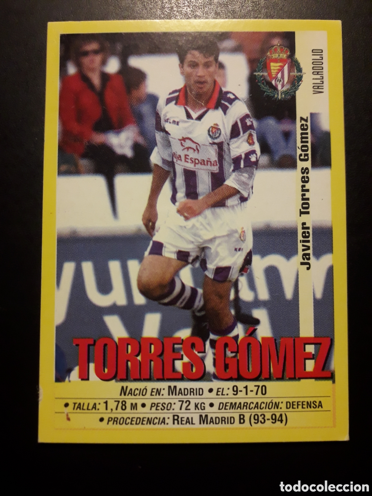 Cromos de f&uacute;tbol: TORRES G&Oacute;MEZ VALLADOLID N&deg; 212 PANINI 99 00 1999 2000. SIN PEGAR. FOTOS. PEDIDO M&Iacute;NIMO 3&euro;