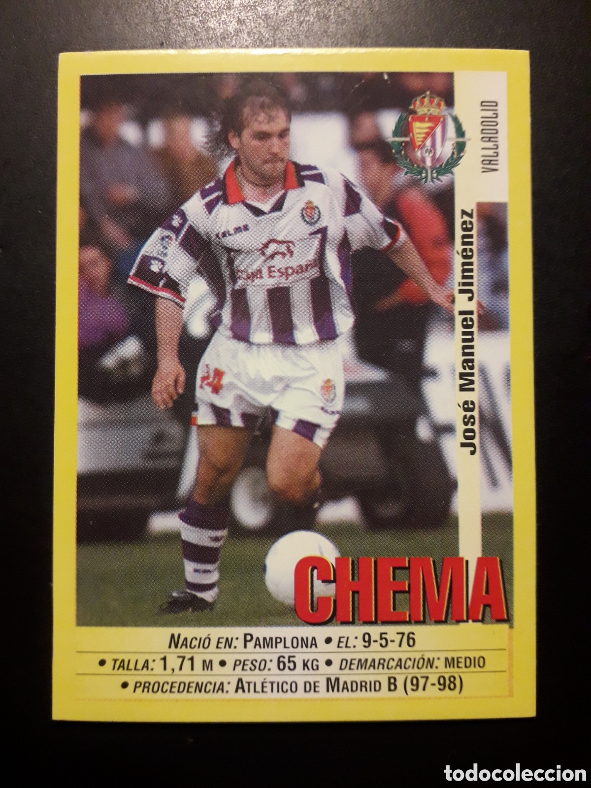 Cromos de f&uacute;tbol: CHEMA VALLADOLID N&deg; 223 PANINI 99 00 1999 2000. SIN PEGAR. FOTOS. PEDIDO M&Iacute;NIMO 3&euro;