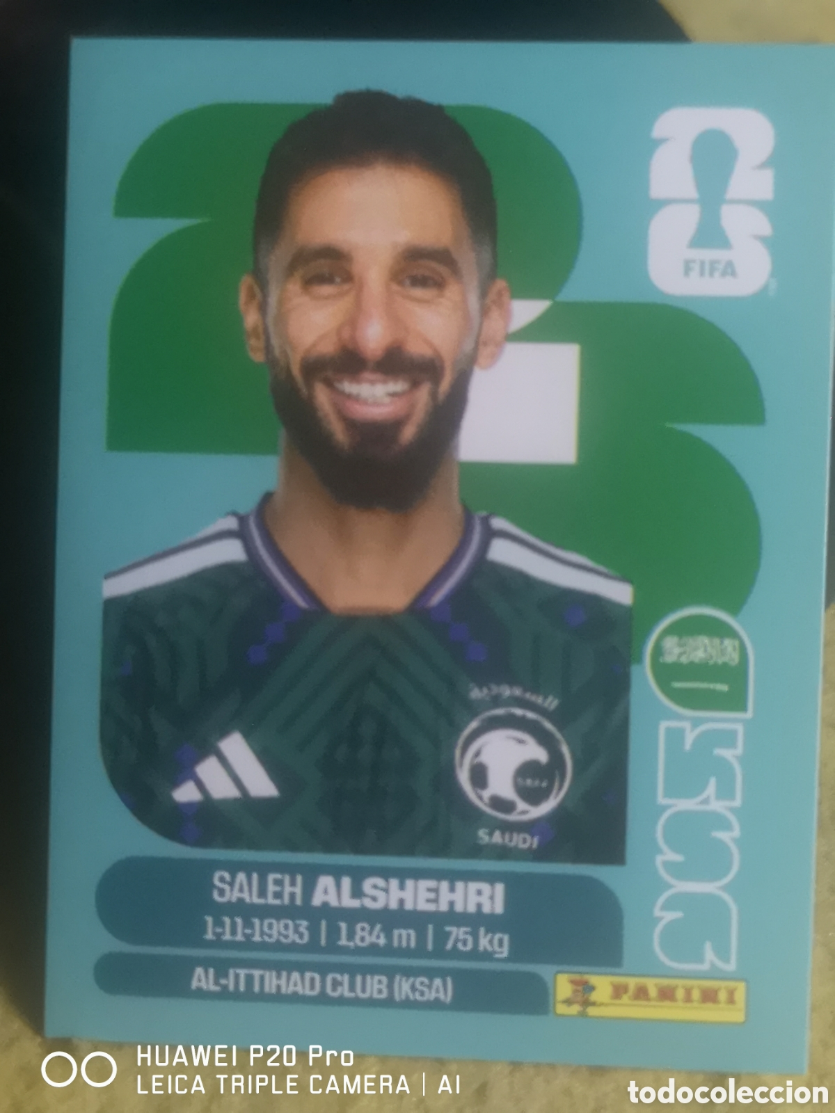Cromos de f&uacute;tbol: FIFA WORLD CUP MUNDIAL 2026 SALEH ALSHEHRI - KSA 19