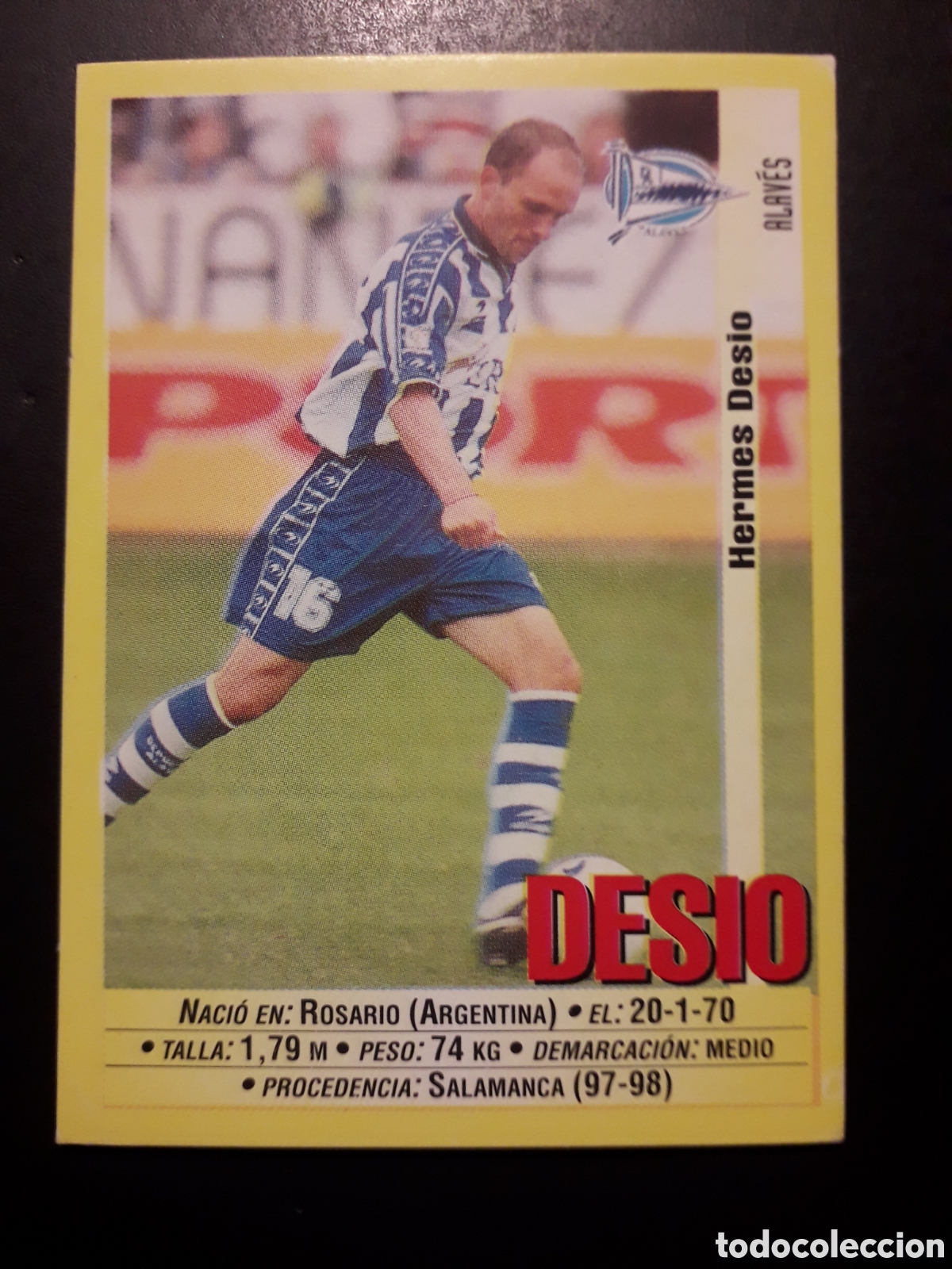 Cromos de f&uacute;tbol: DESIO ALAV&Eacute;S N&deg; 295 PANINI 99 00 1999 2000. SIN PEGAR. FOTOS. PEDIDO M&Iacute;NIMO 3&euro;