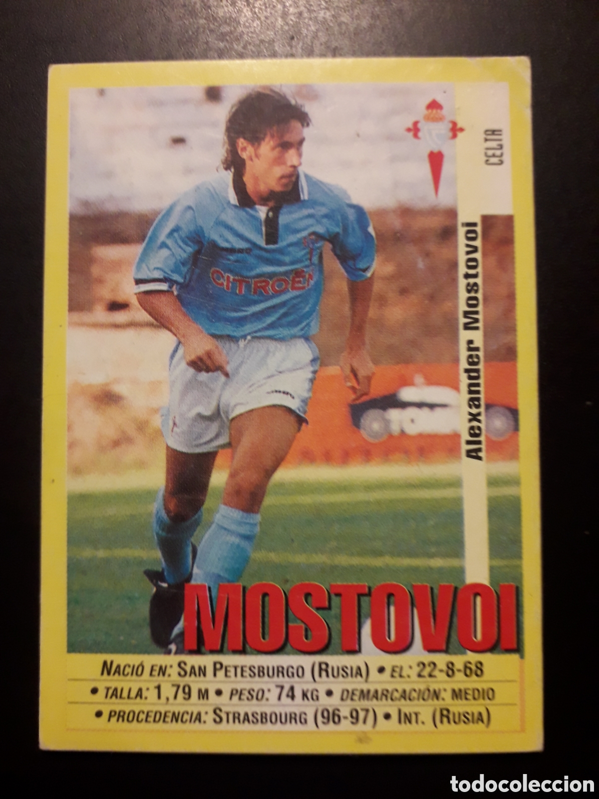 Cromos de f&uacute;tbol: MOSTOVOI CELTA DE VIGO N&deg; 90 PANINI 99 00 1999 2000. SIN PEGAR. FOTOS. PEDIDO M&Iacute;NIMO 3&euro;