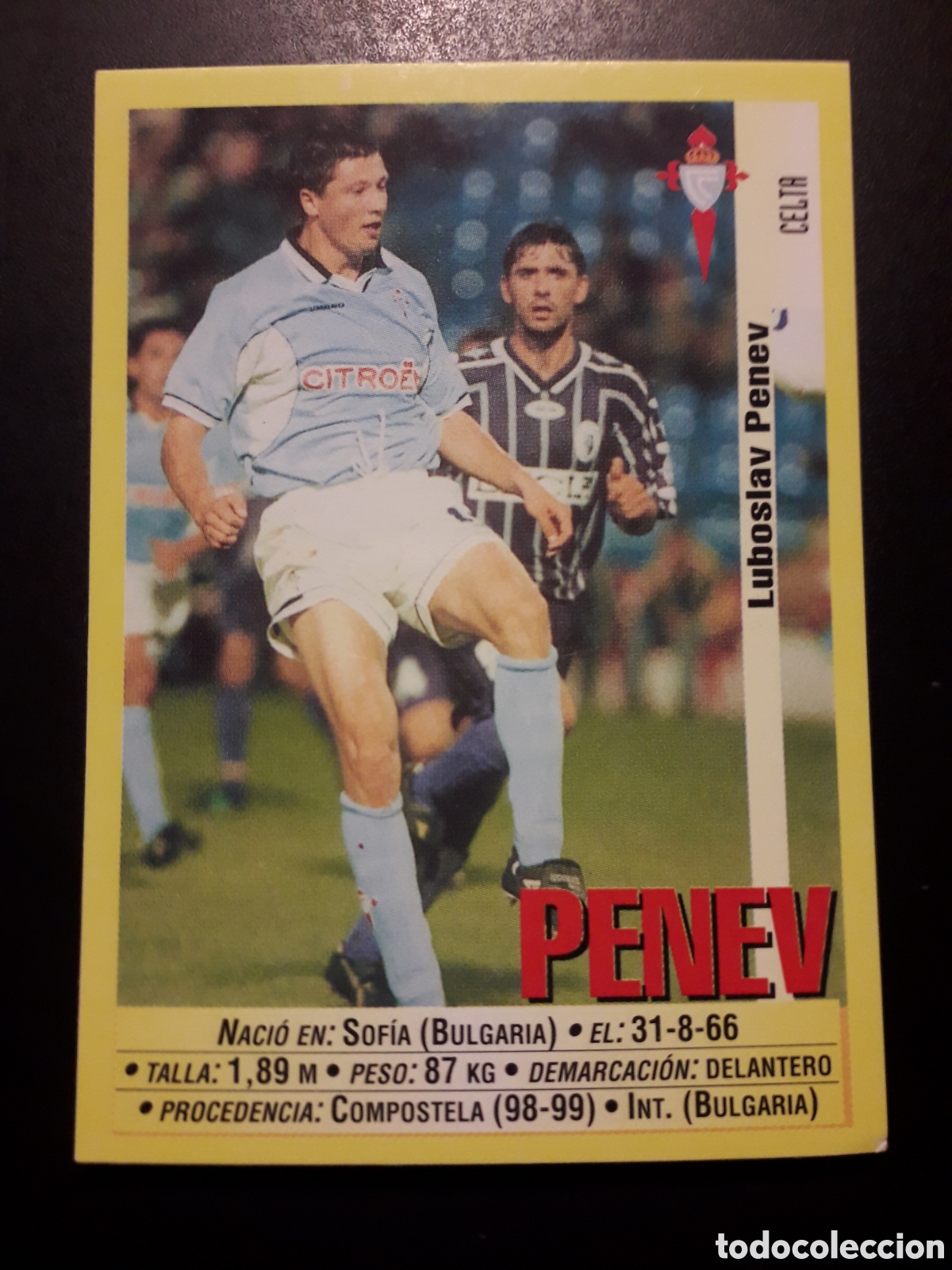 Cromos de f&uacute;tbol: PENEV CELTA DE VIGO N&deg; 92 PANINI 99 00 1999 2000. SIN PEGAR. FOTOS. PEDIDO M&Iacute;NIMO 3&euro;