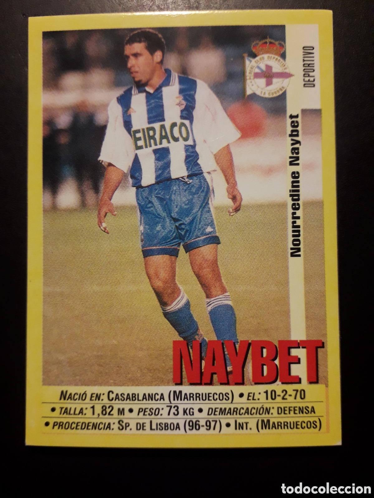 Cromos de f&uacute;tbol: NAYBET DEPORTIVO DE LA CORU&Ntilde;A N&deg; 100 PANINI 99 00 1999 2000. SIN PEGAR. FOTOS. PEDIDO M&Iacute;NIMO 3&euro;