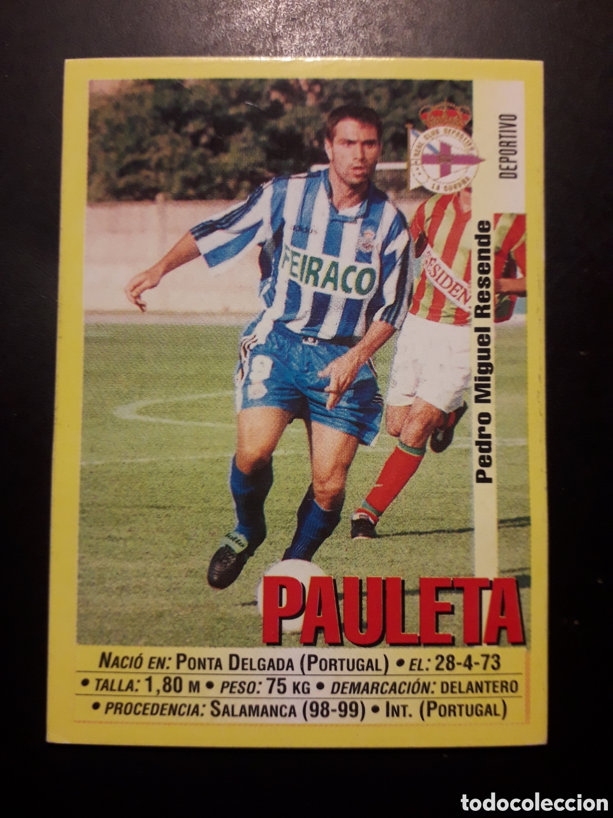 Cromos de f&uacute;tbol: PAULETA DEPORTIVO DE LA CORU&Ntilde;A N&deg; 112 PANINI 99 00 1999 2000. SIN PEGAR. FOTOS. PEDIDO M&Iacute;NIMO 3&euro;