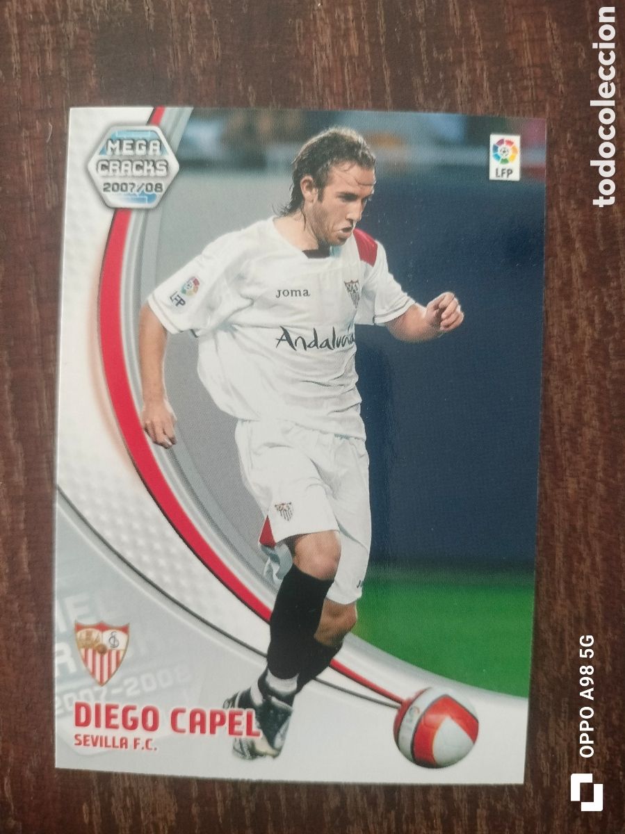 Cromos de f&uacute;tbol: Card Cromo 285 bis Diego Capel Sevilla Nueva ficha fichaje Megacracks Panini liga 2007 2008 07 08