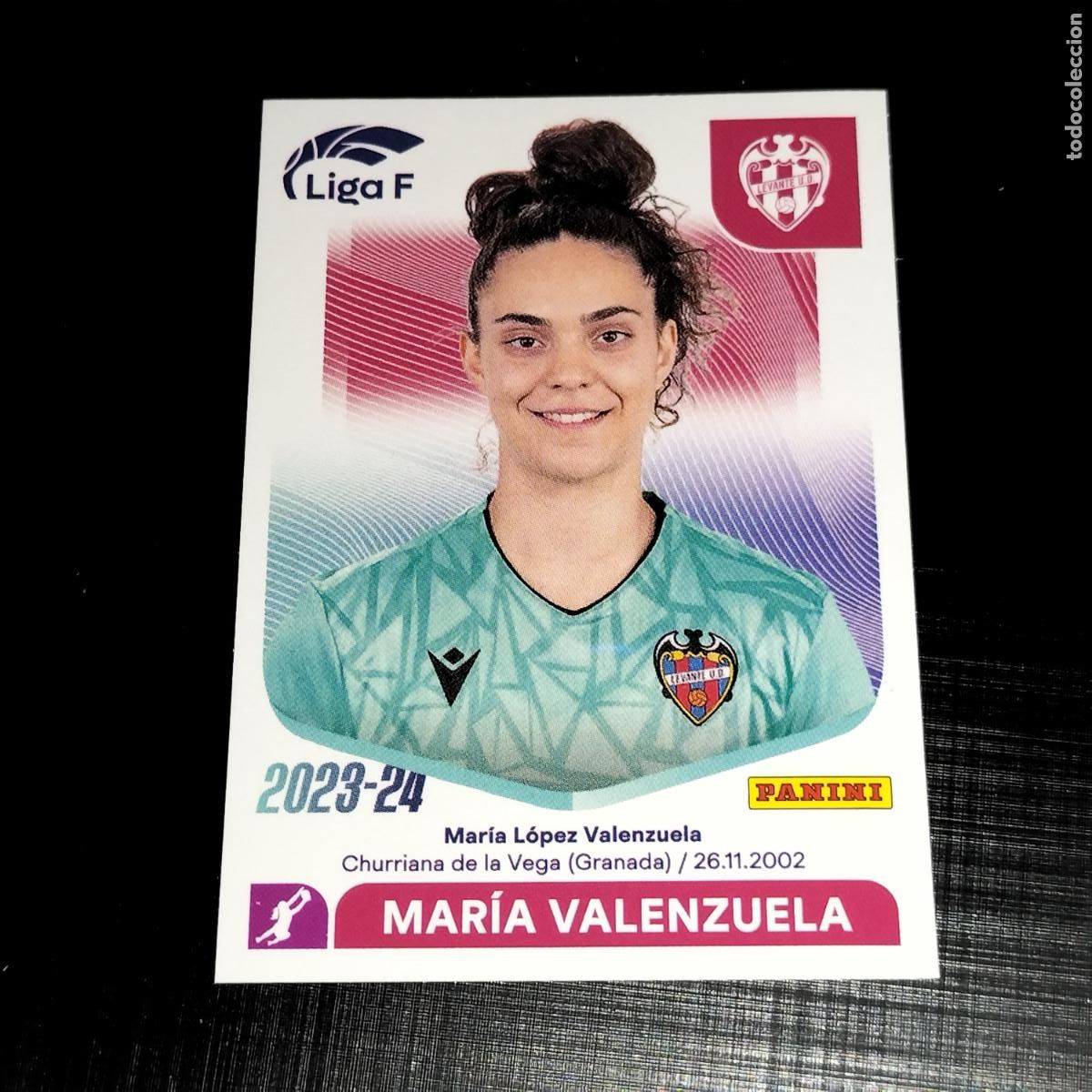 Cromos de f&uacute;tbol: N&ordm; 165 MARIA VALENZUELA LEVANTE UD CROMOS LIGA F FEMENINA PANINI 2023 2024 23 24