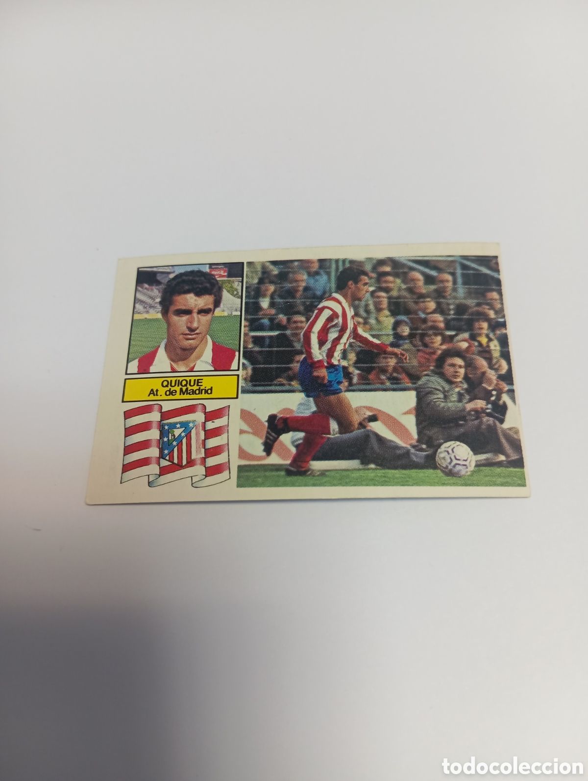 Cromos de f&uacute;tbol: QUIQUE Atl&eacute;tico de Madrid Liga Este 1982 1983 RECUPERADO 82 83