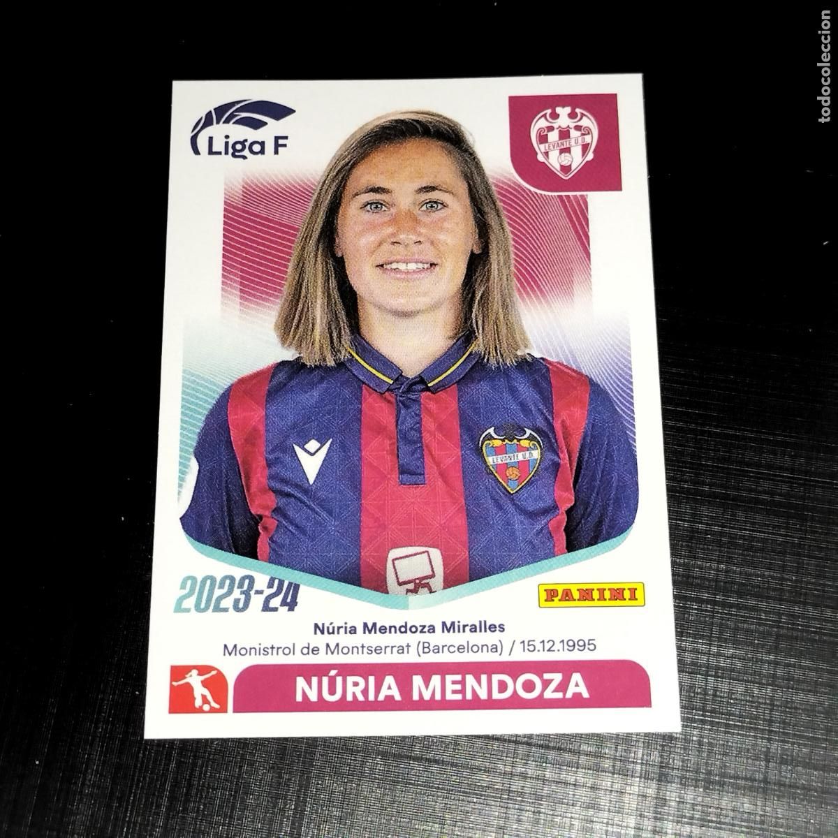 Cromos de f&uacute;tbol: N&ordm; 169 NURIA MENDOZA LEVANTE UD CROMOS LIGA F FEMENINA PANINI 2023 2024 23 24