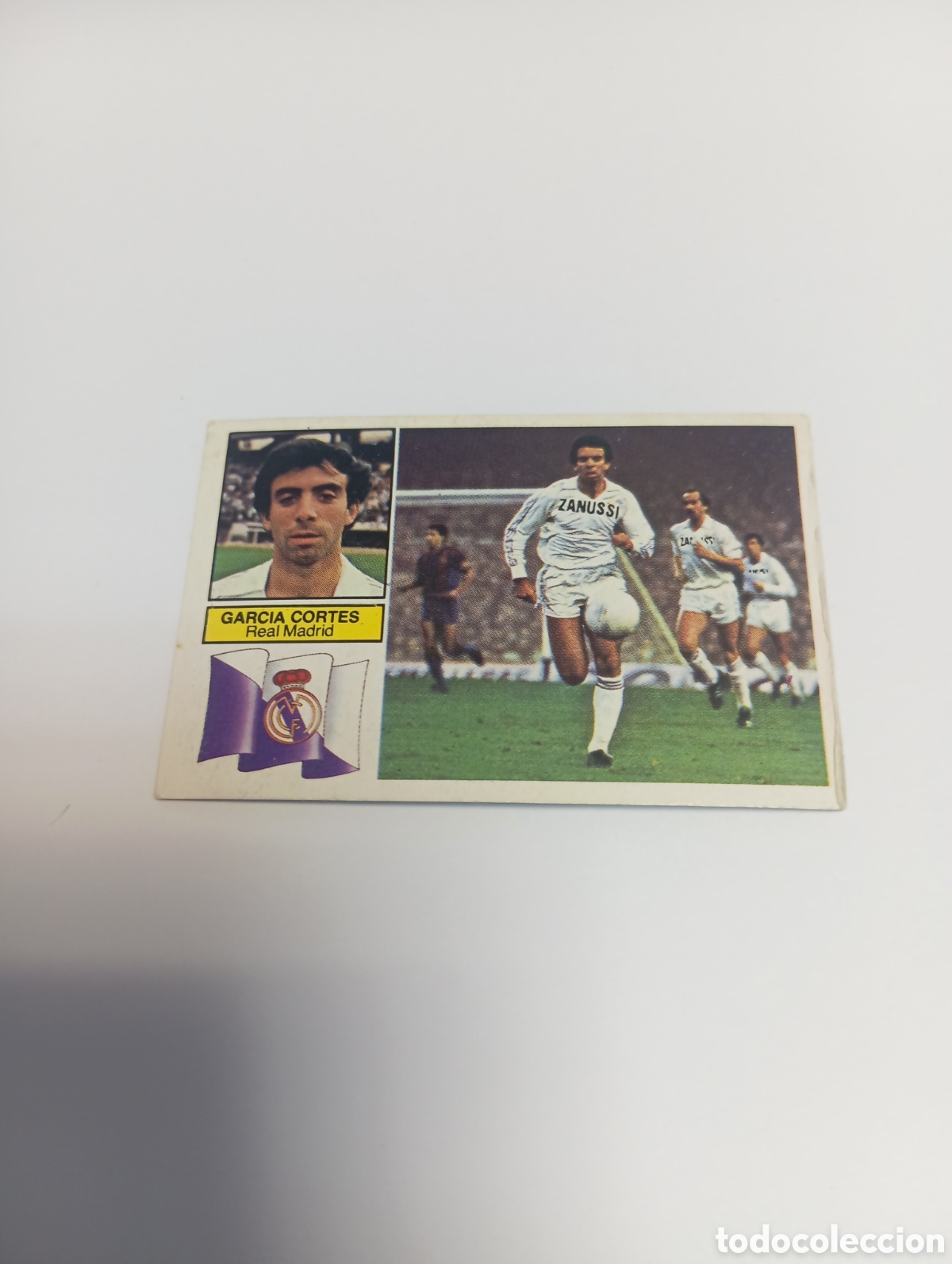 Football Stickers: GARC&Iacute;A CORTES Real Madrid Liga Este 1982 1983 RECUPERADO 82 83