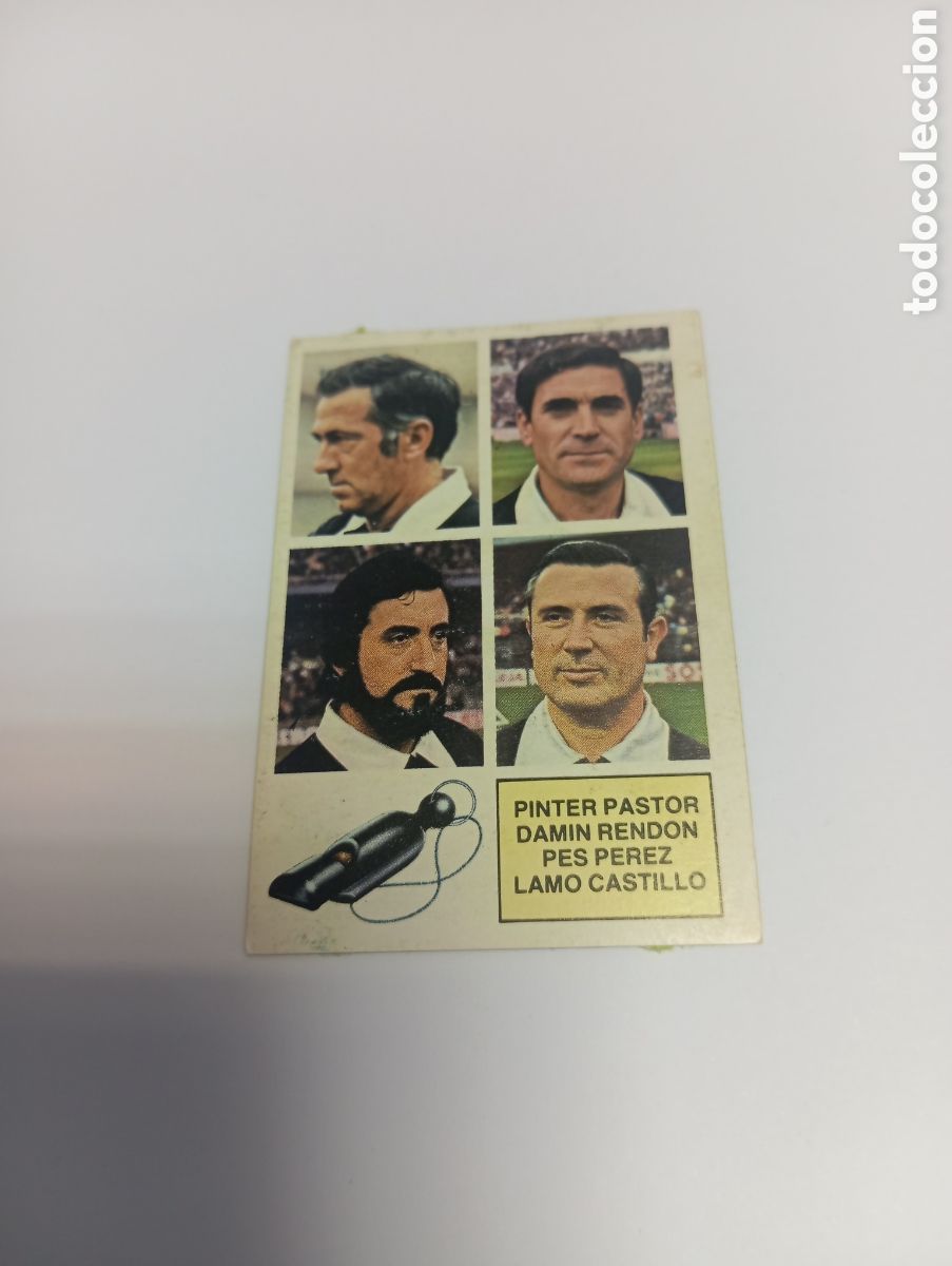 Cartes &agrave; collectionner de Football: &Aacute;RBITROS PASTOR RENDON P&Eacute;REZ CASTILLO Liga Este 1982 1983 RECUPERADO 82 83