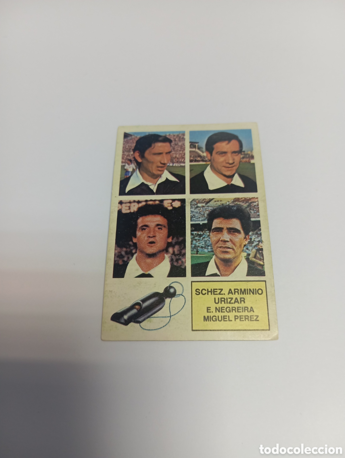 Cromos de f&uacute;tbol: &Aacute;RBITROS ARMINIO URIZAR NEGREIRA P&Eacute;REZ Liga Este 1982 1983 RECUPERADO 82 83