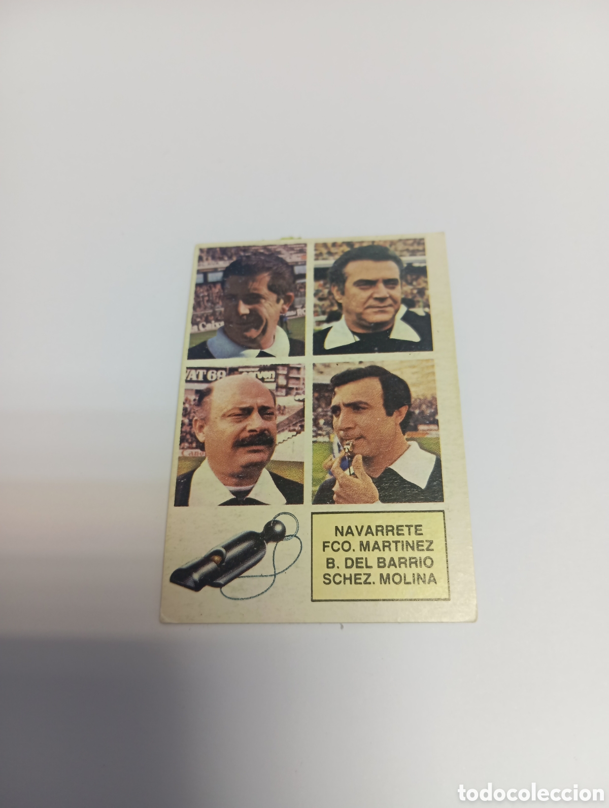 Cromos de f&uacute;tbol: &Aacute;RBITROS NAVARRETE MARTINEZ DEL BARRIO MOLINA Liga Este 1982 1983 RECUPERADO 82 83