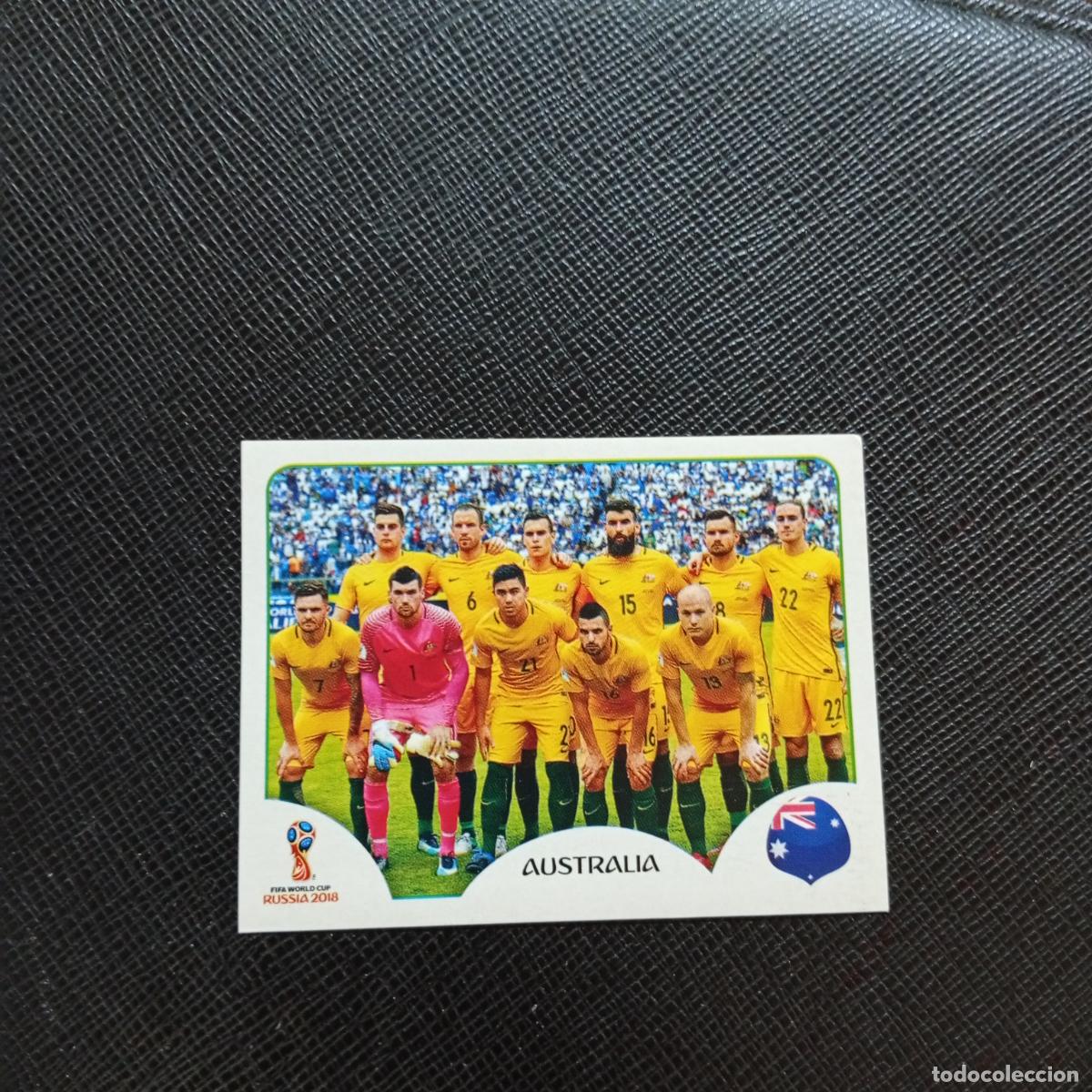 Football Stickers: 213 ALINEACION AUSTRALIA PANINI MUNDIAL RUSIA 2018 CROMO FUTBOL 18 - SIN PEGAR - CJ2 .