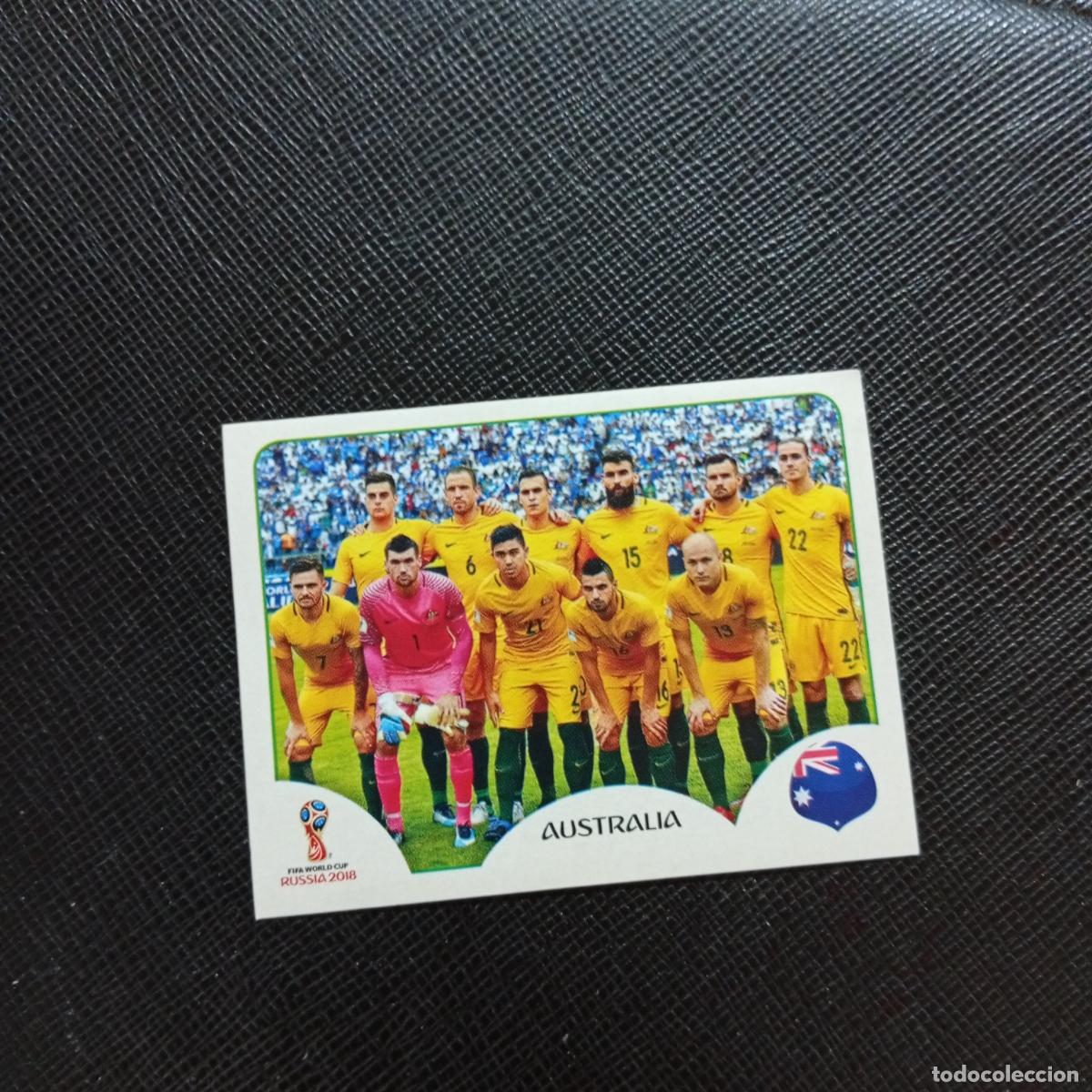 Football Stickers: 213 ALINEACION AUSTRALIA PANINI MUNDIAL RUSIA 2018 CROMO FUTBOL 18 - SIN PEGAR - CJ2 ..