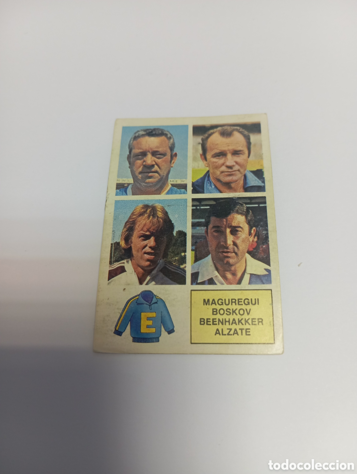 Figurine di Calcio: ENTRENADORES MAGUREGUI BOSKOV BEENHAKKER ALZATE Liga Este 1982 1983 RECUPERADO 82 83
