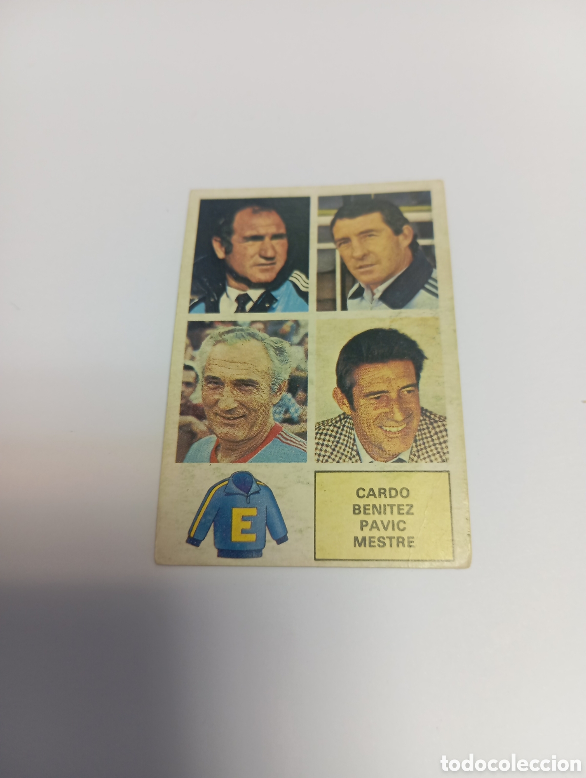 Figurine di Calcio: ENTRENADORES CARDO BEN&Iacute;TEZ PAVIC MESTRE Liga Este 1982 1983 RECUPERADO 82 83