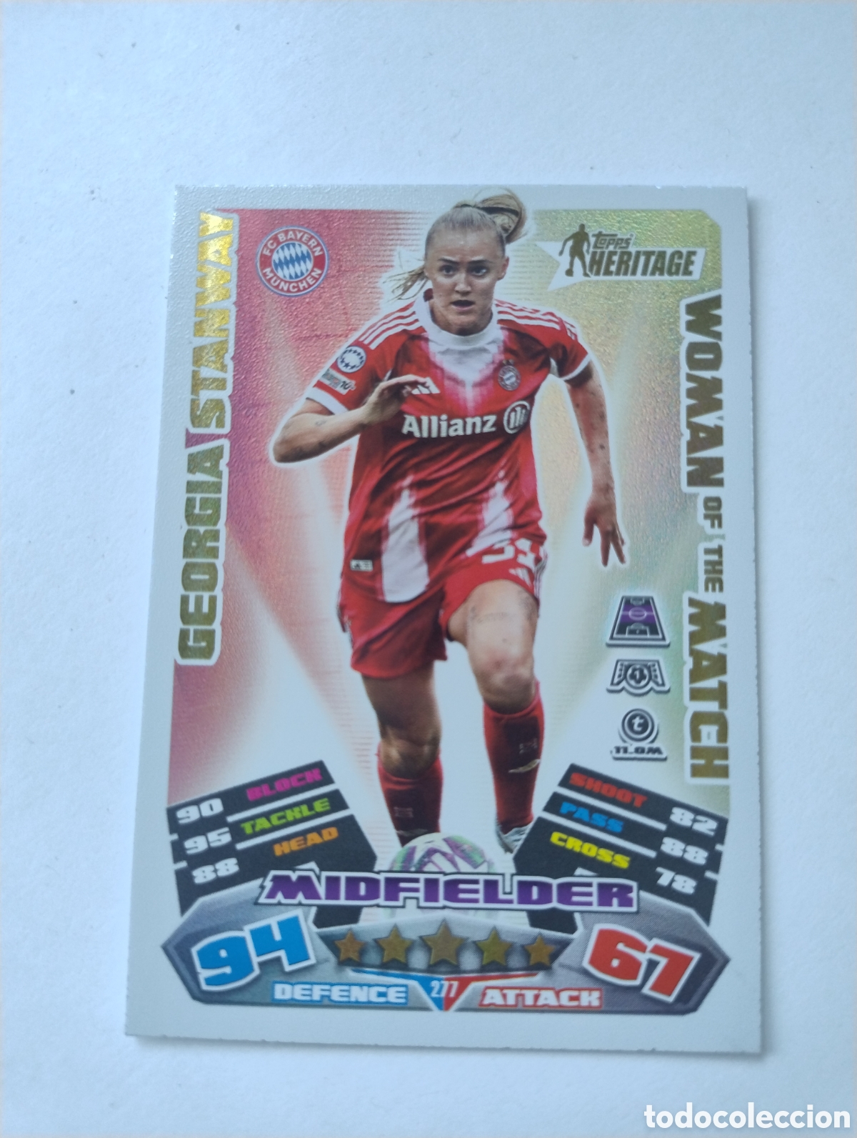 Cromos de Futebol: 277 - Georgia Stanway - Bayern Munich - Topps Match Attax Extra 2025 - 2026 Woman of the Match