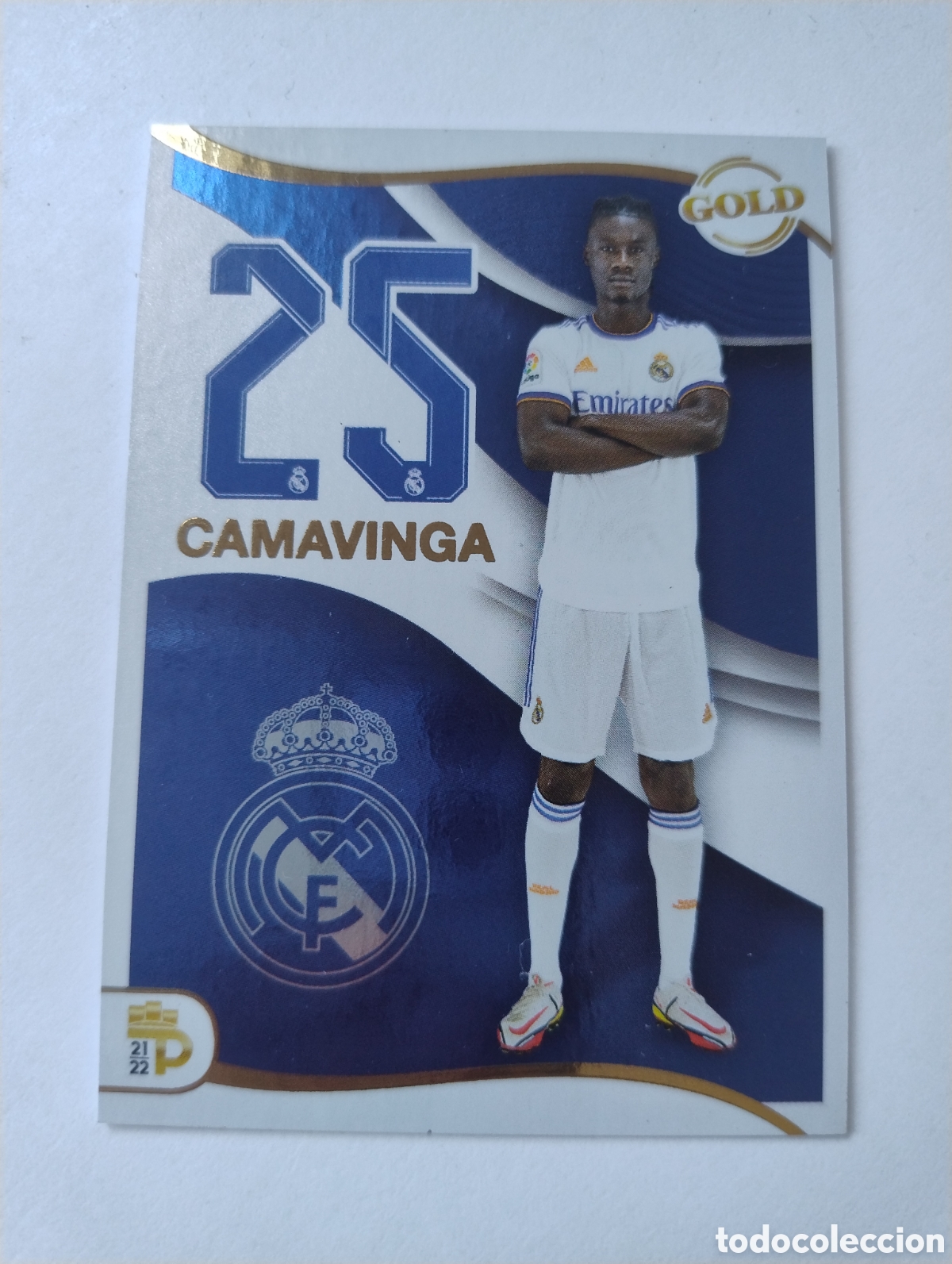 Cromos de Futebol: 53 - Camavinga - Real Madrid - Panini P&oacute;dium 2021 - 2022 Gold