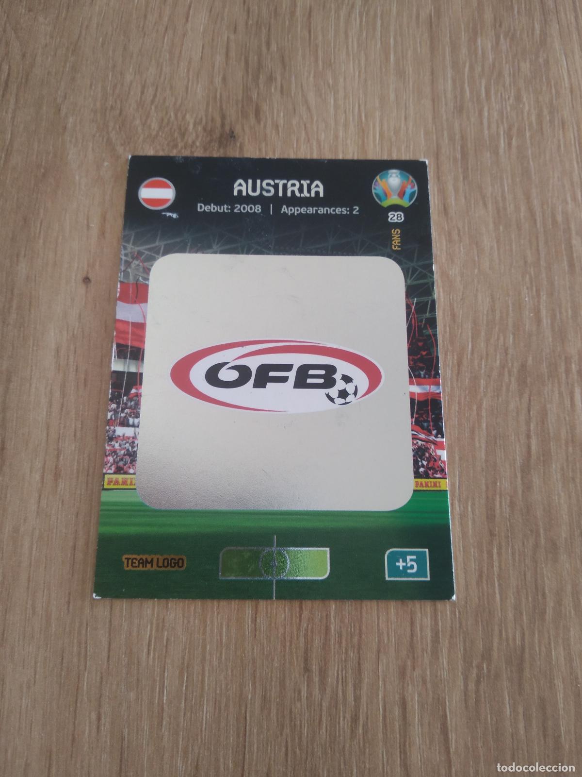 Figurine di Calcio: 28 ESCUDO AUSTRIA CROMO FUTBOL PANINI EURO 2020 ADRENALYN EUROCOPA